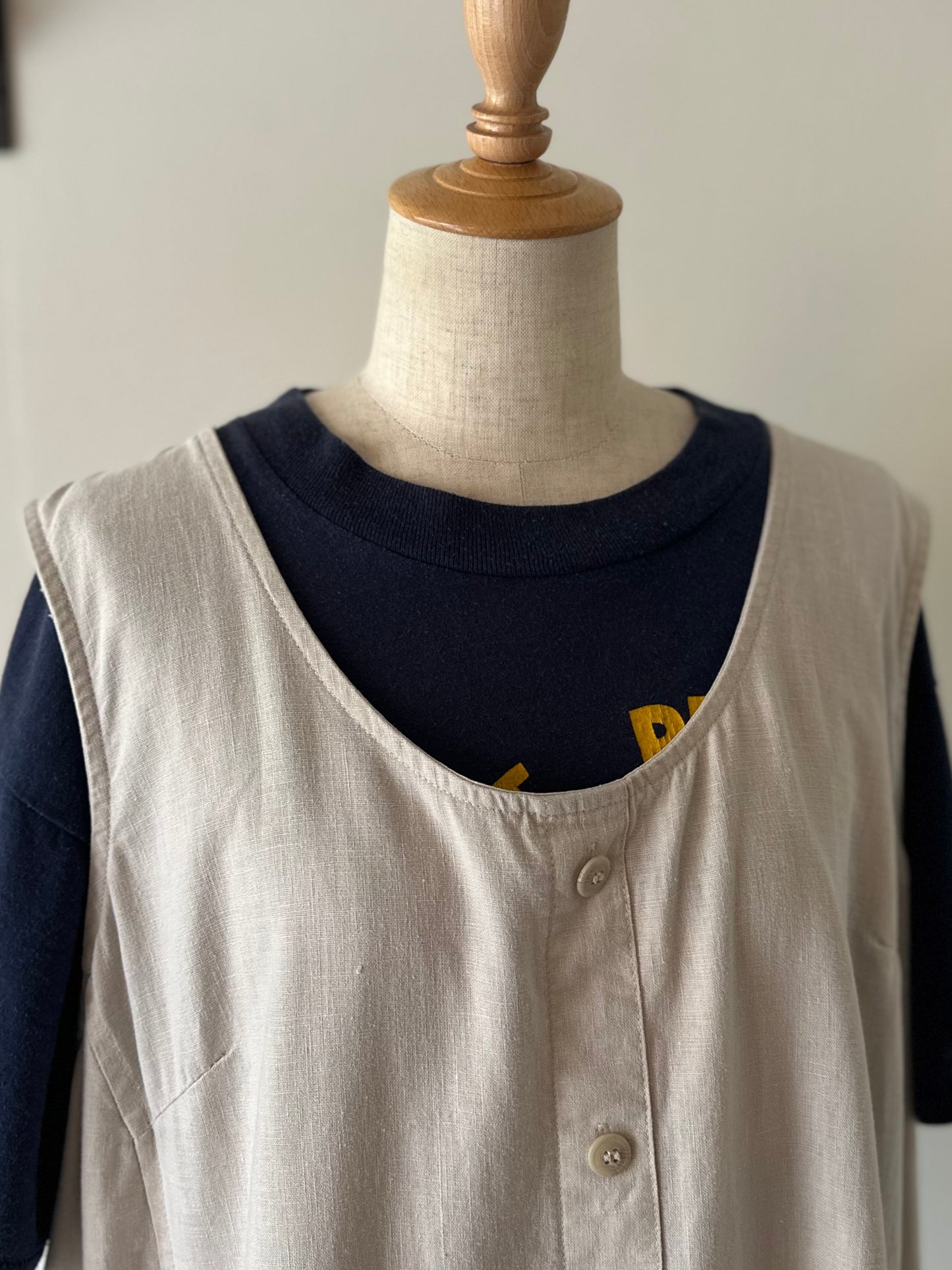 cotton linen sleeveless dress