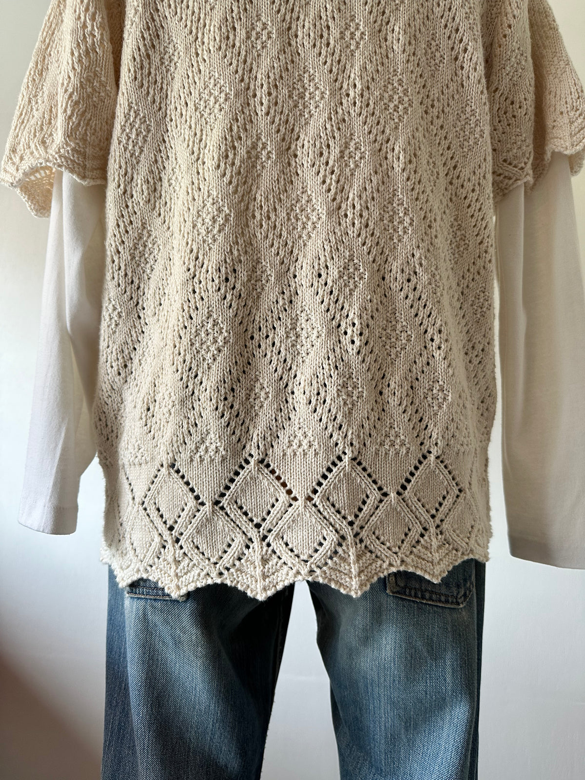 short sleeve knit cardigan