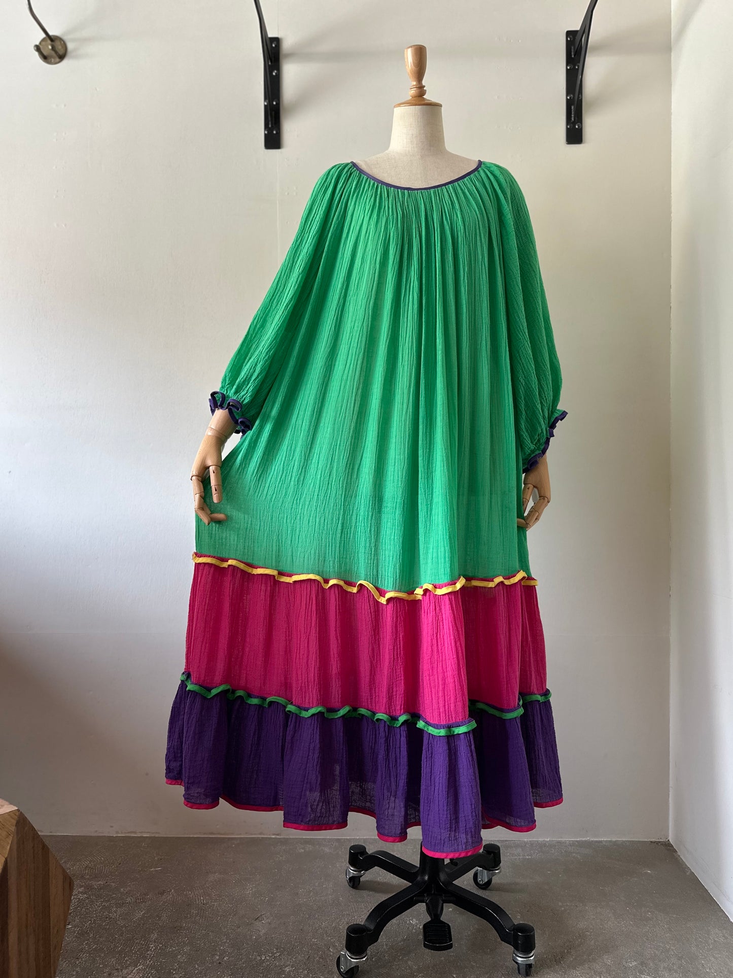 cotton tiered dress