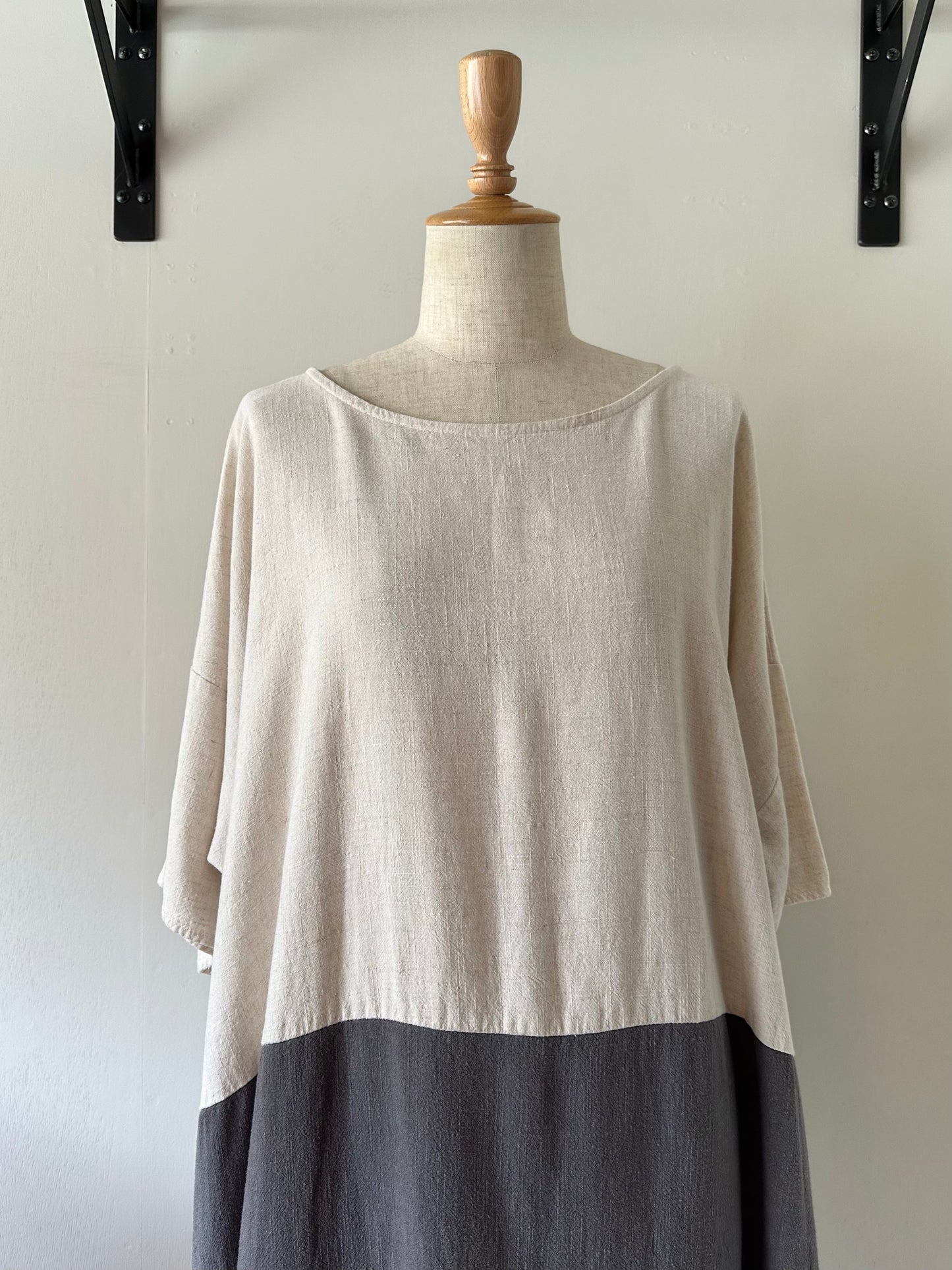 bicolor tunic dress