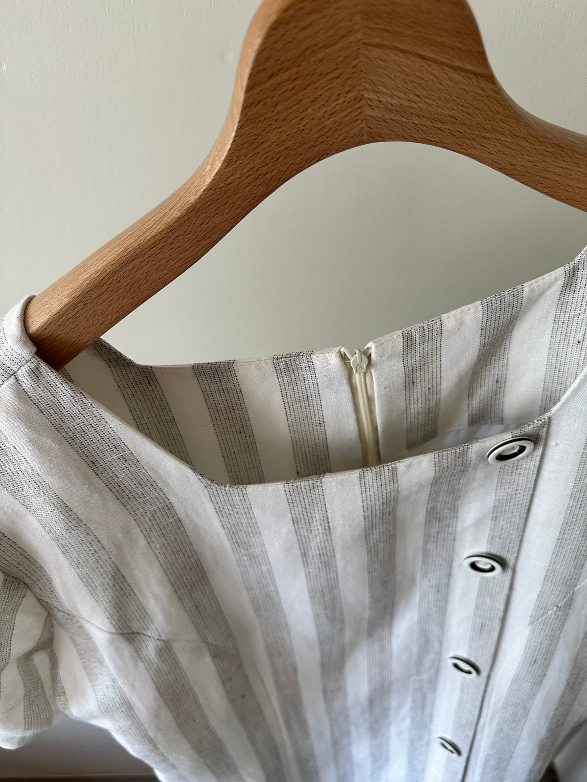 stripe switching dress