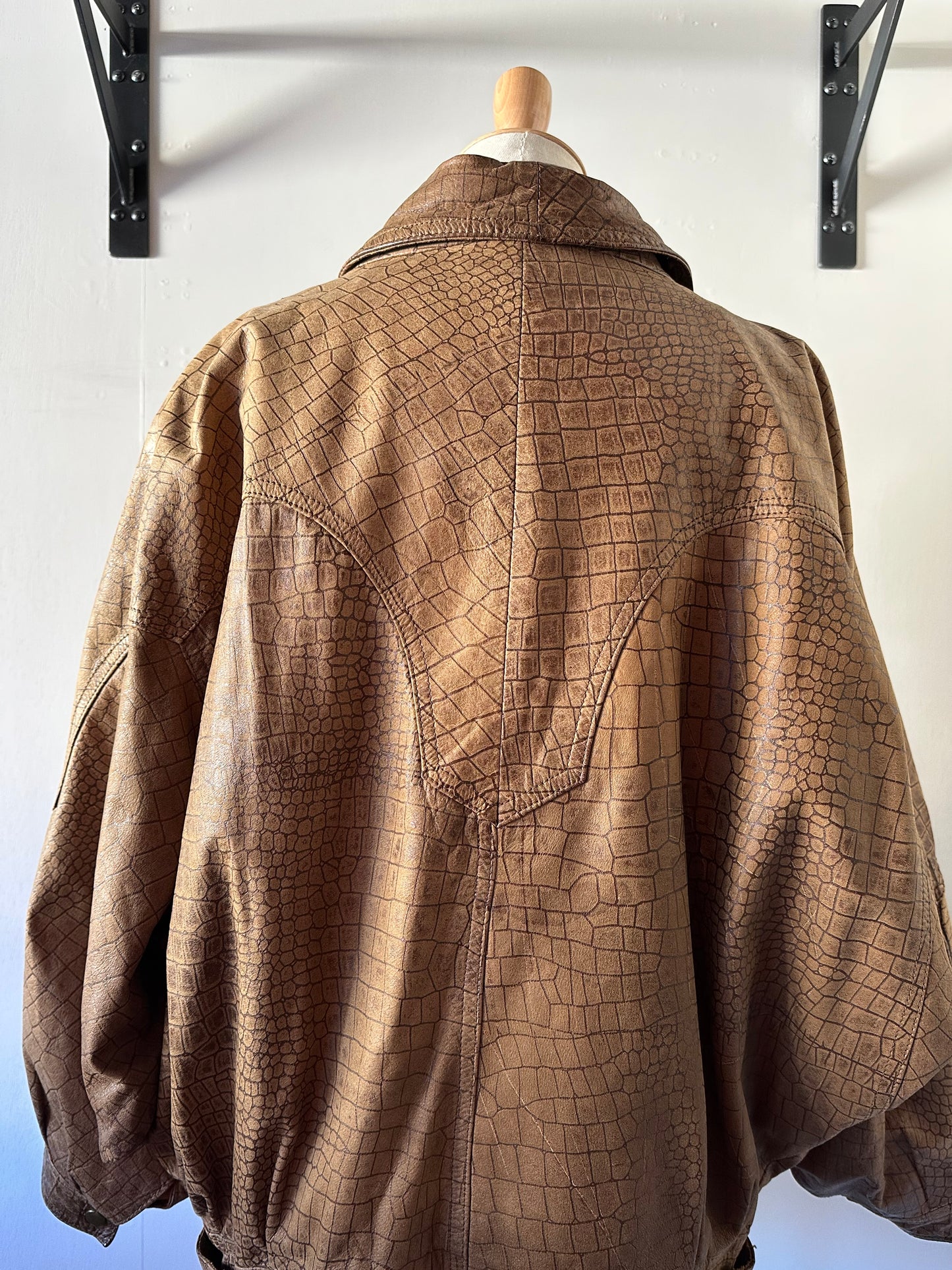 dolman sleeve leather jacket
