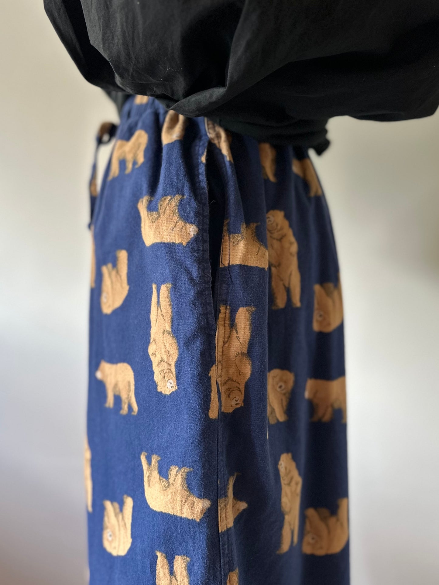 bear pattern pants