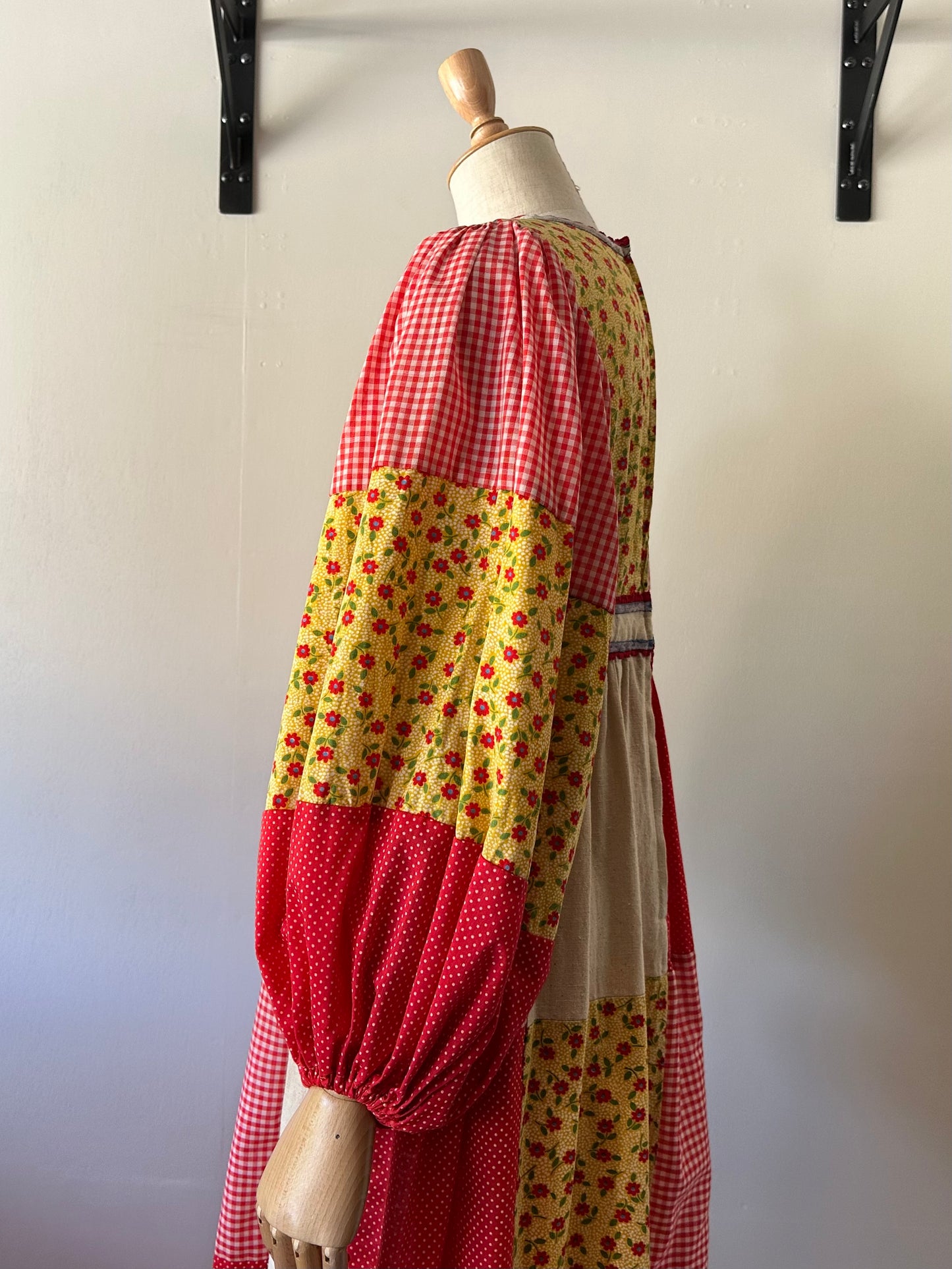 patchwork maxi dress