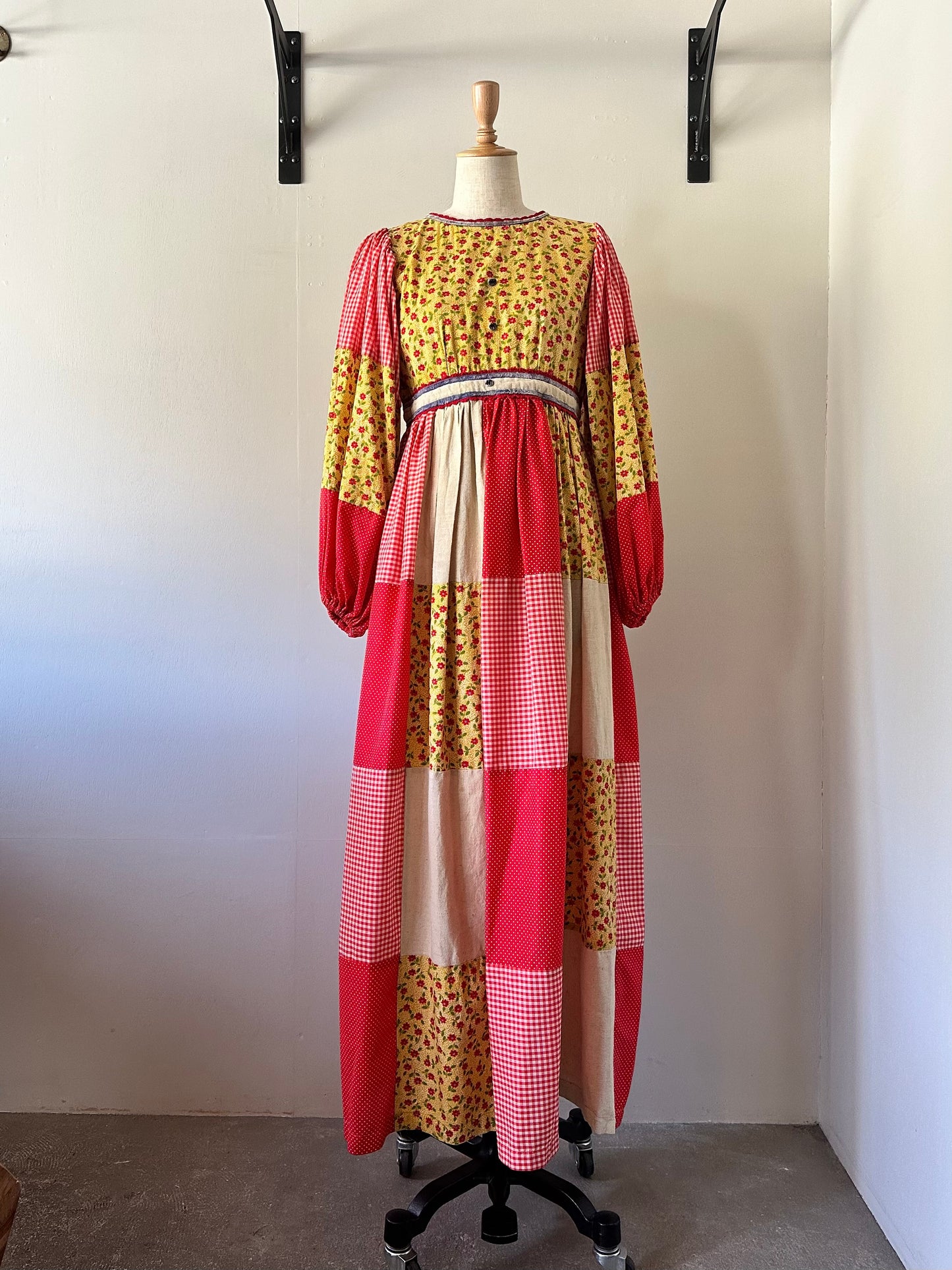 patchwork maxi dress
