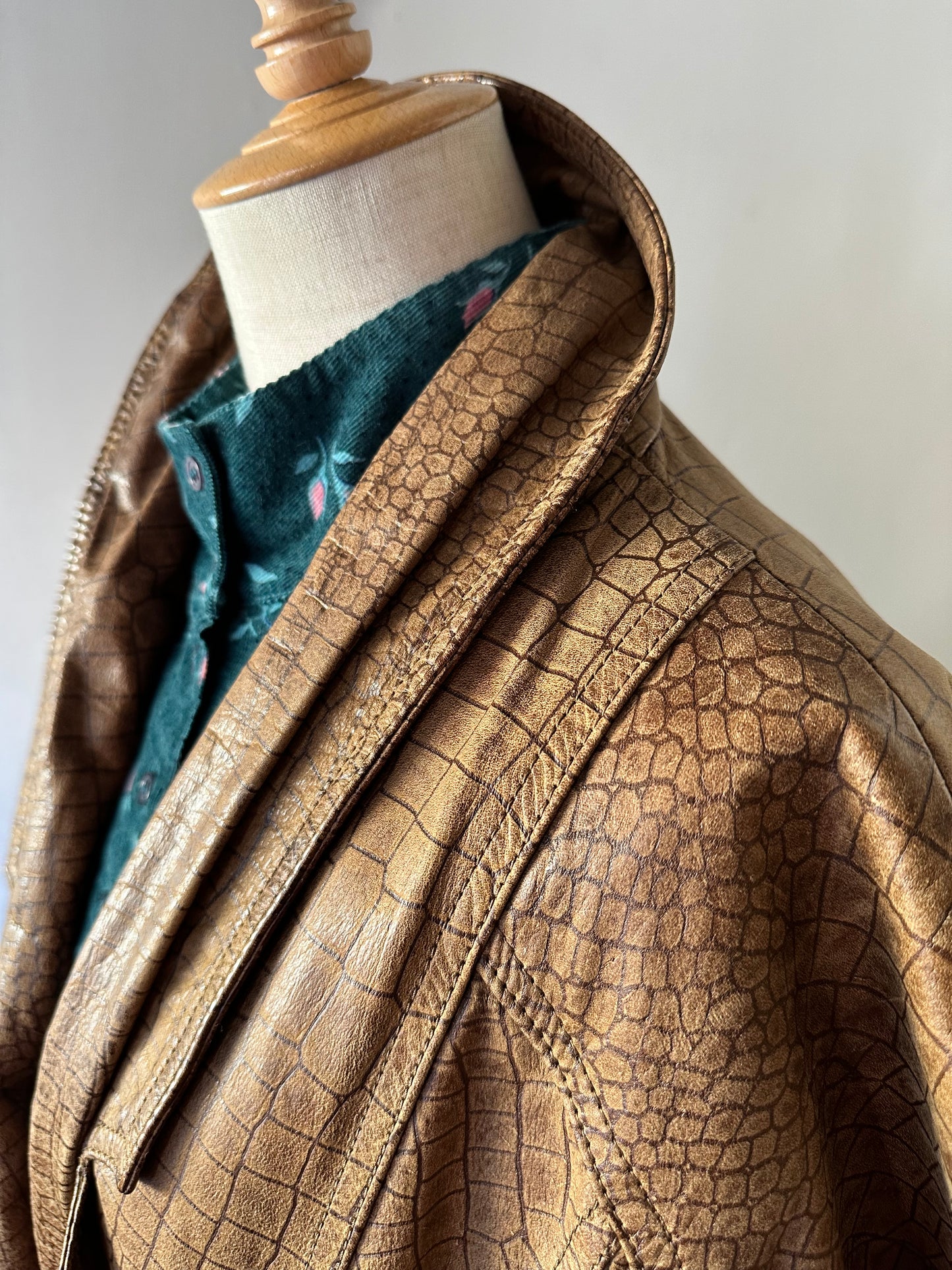dolman sleeve leather jacket