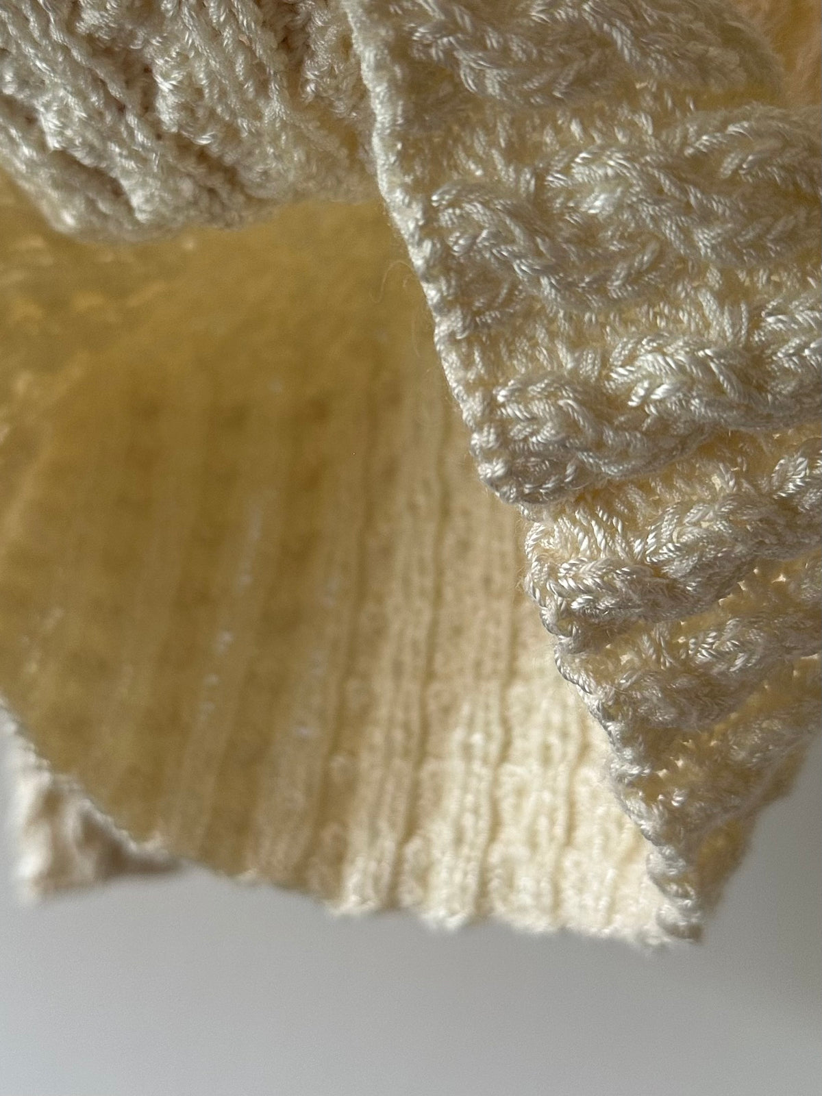 fur sleeve design knit tops