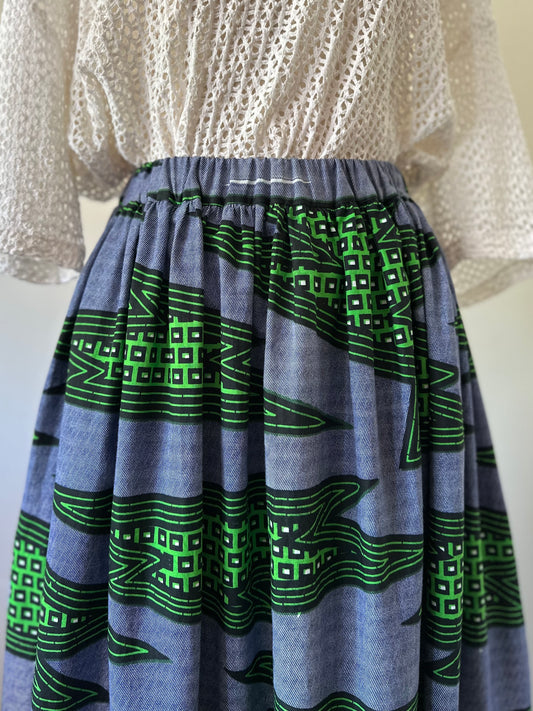 African print skirt