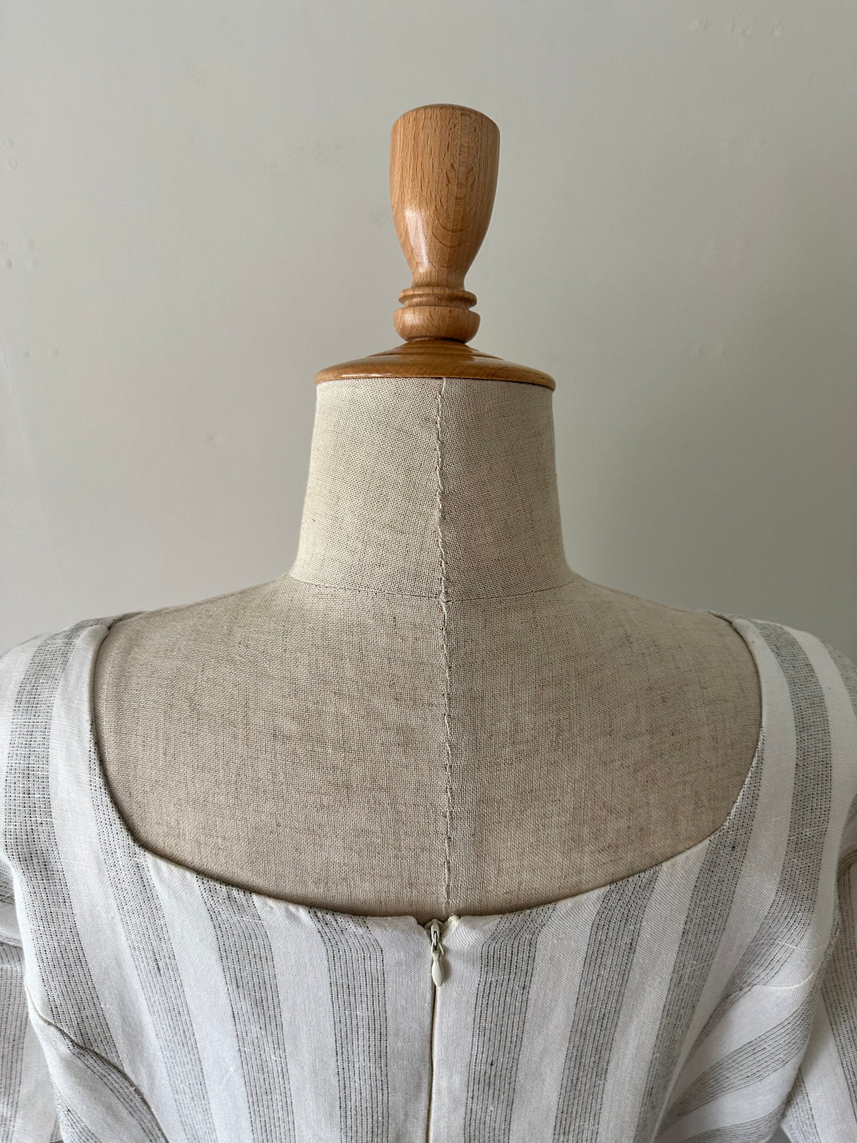stripe switching dress