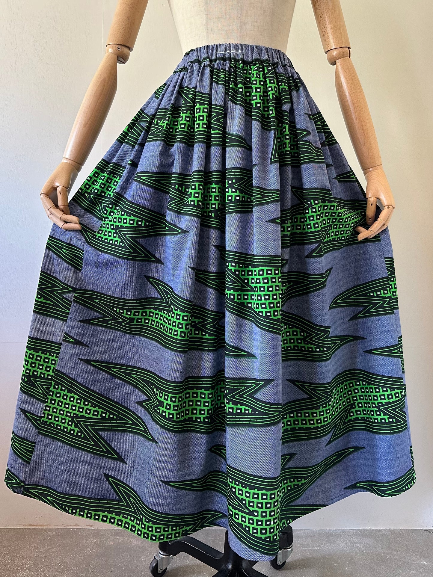 African print skirt