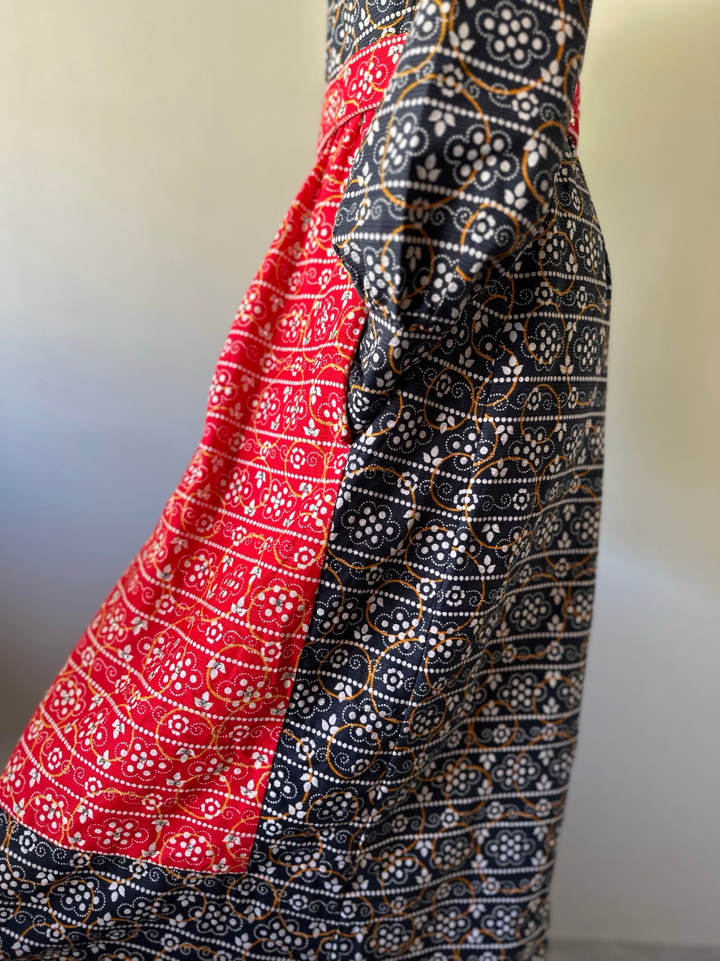 60s rhinestone layered design dress