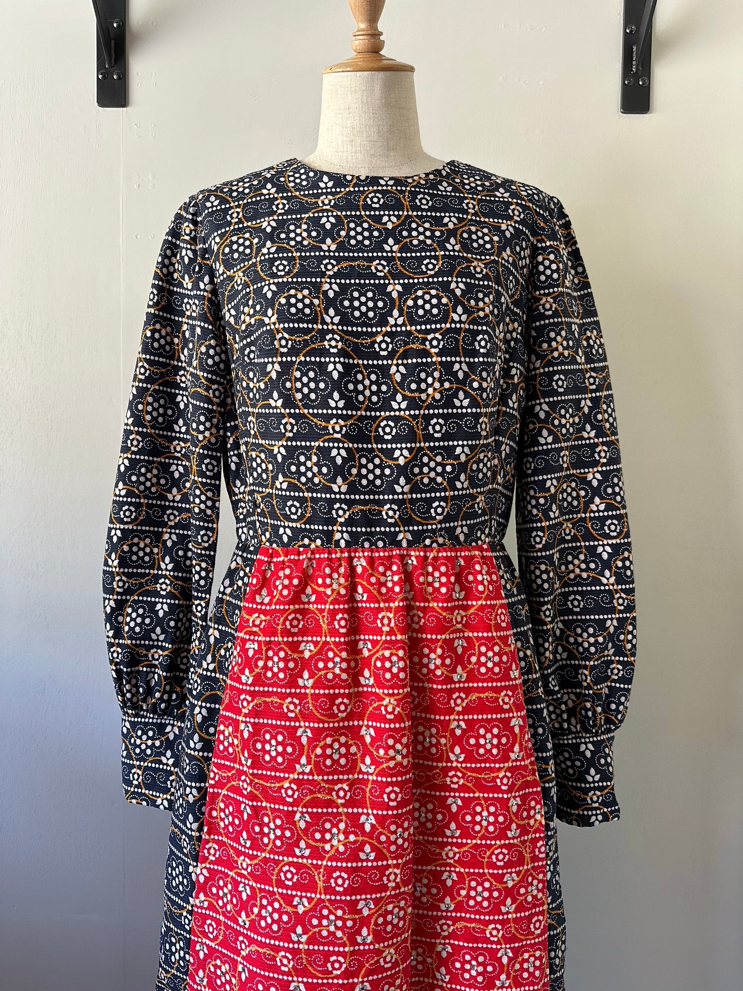 60s rhinestone layered design dress