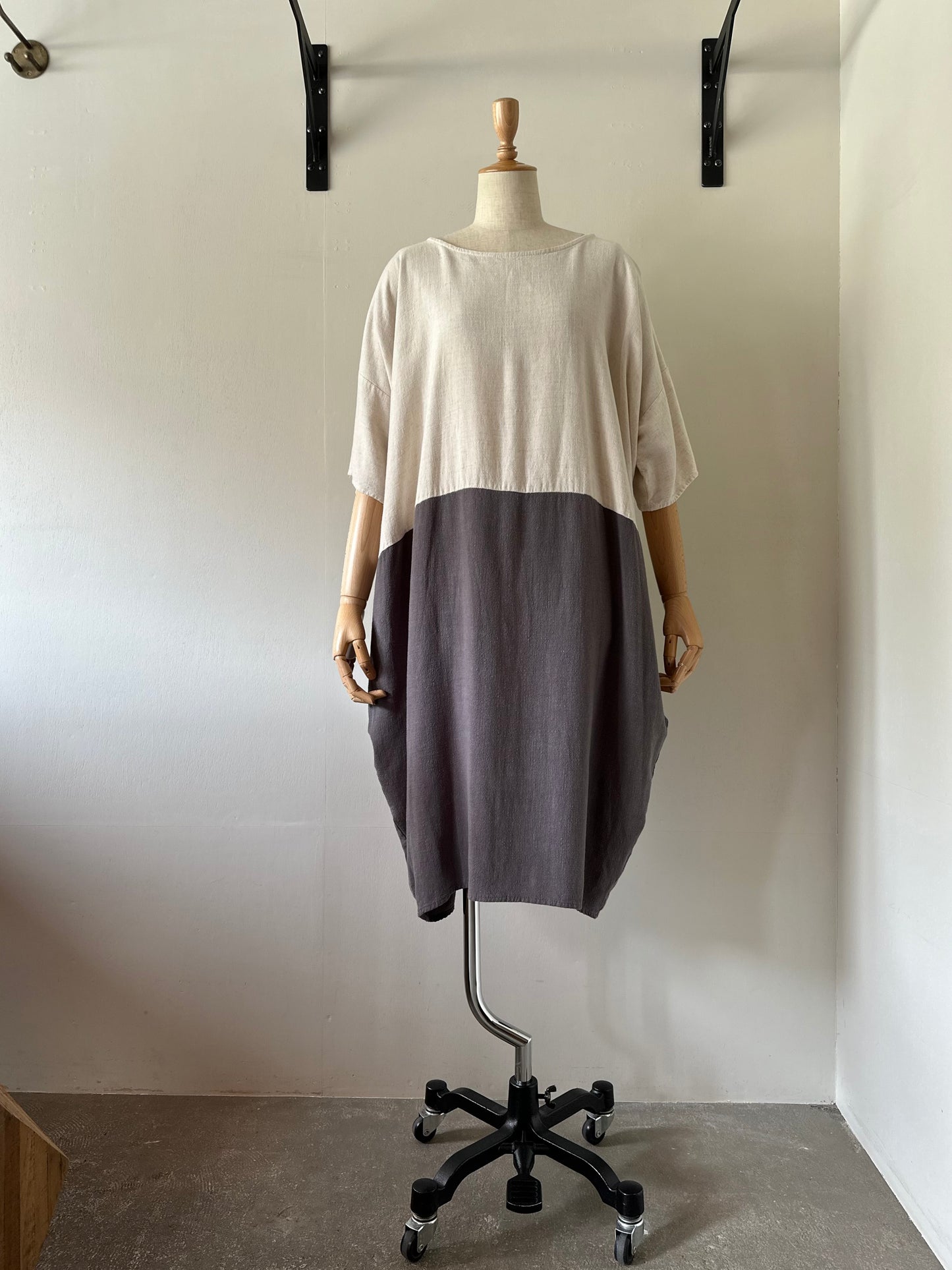 bicolor tunic dress