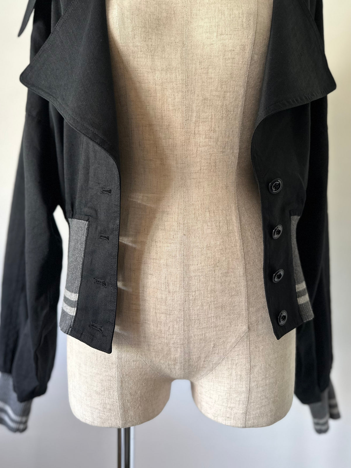 cropped rib jacket