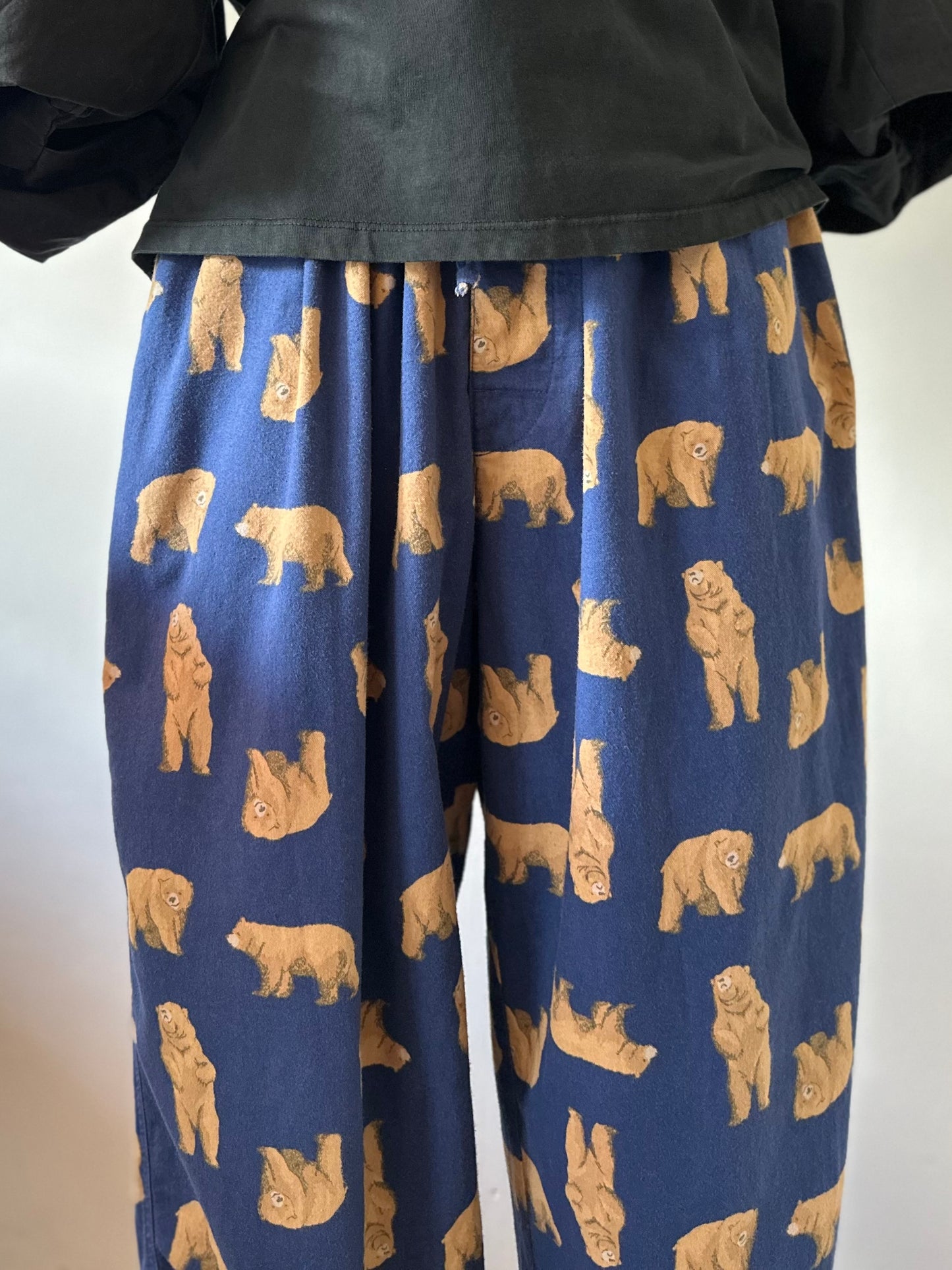 bear pattern pants