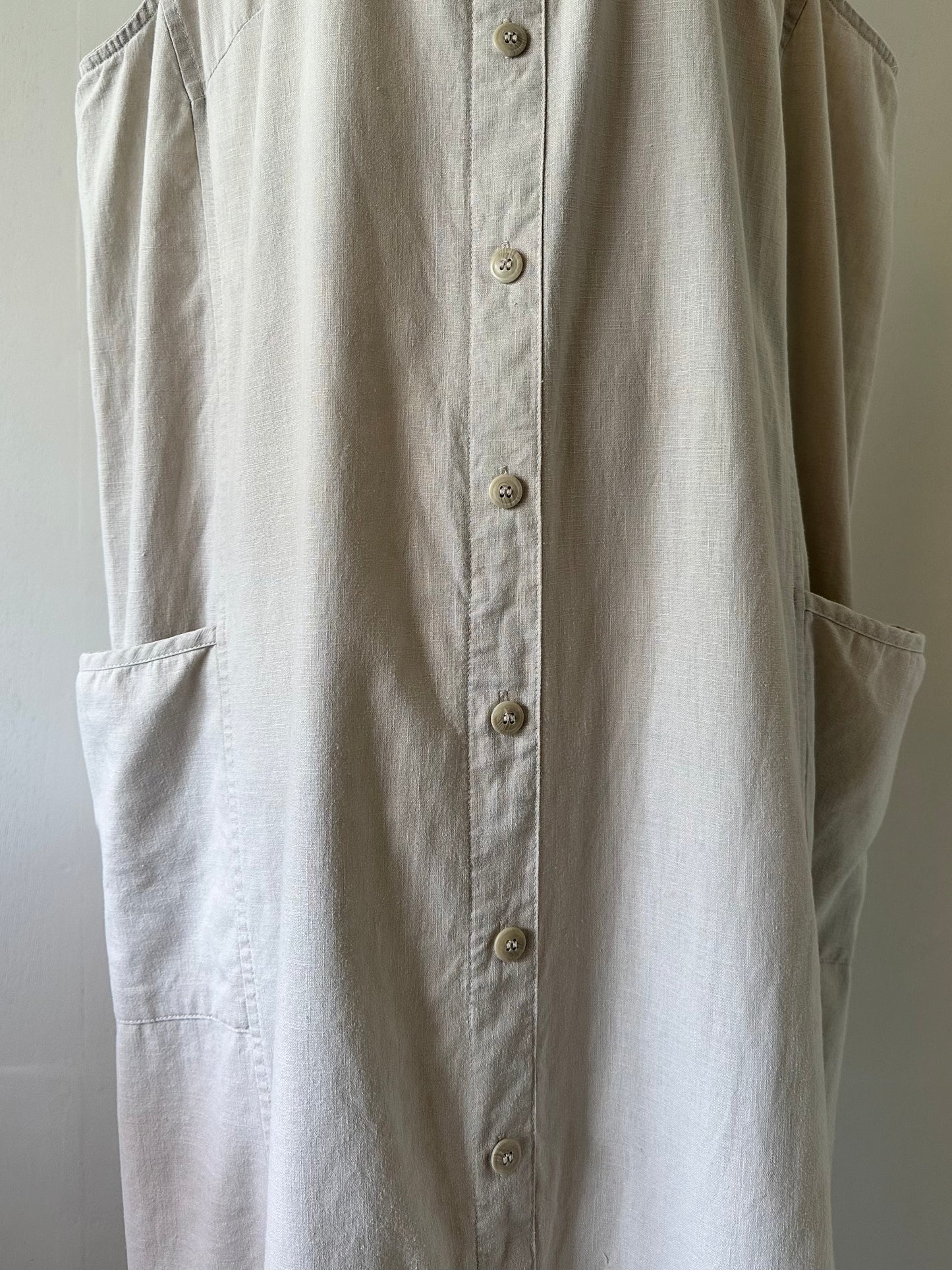 cotton linen sleeveless dress