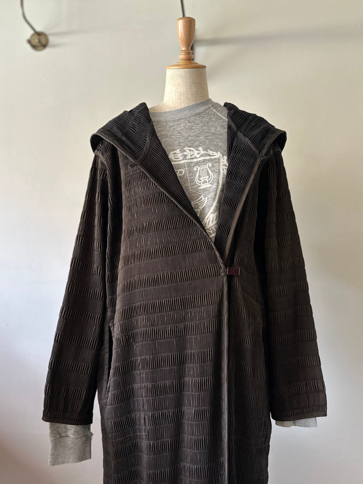 reversible pleats coat