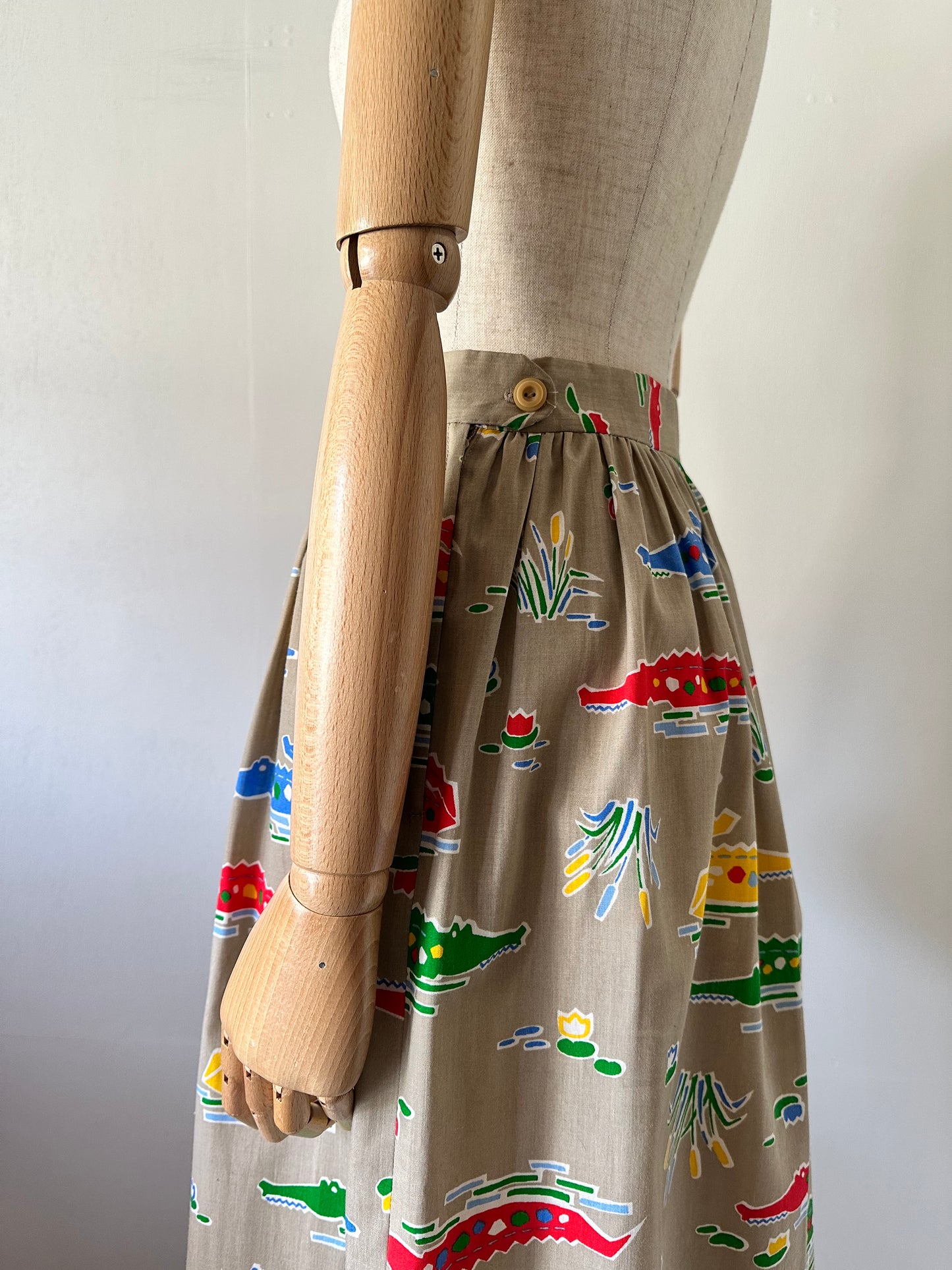 crocodile pattern skirt