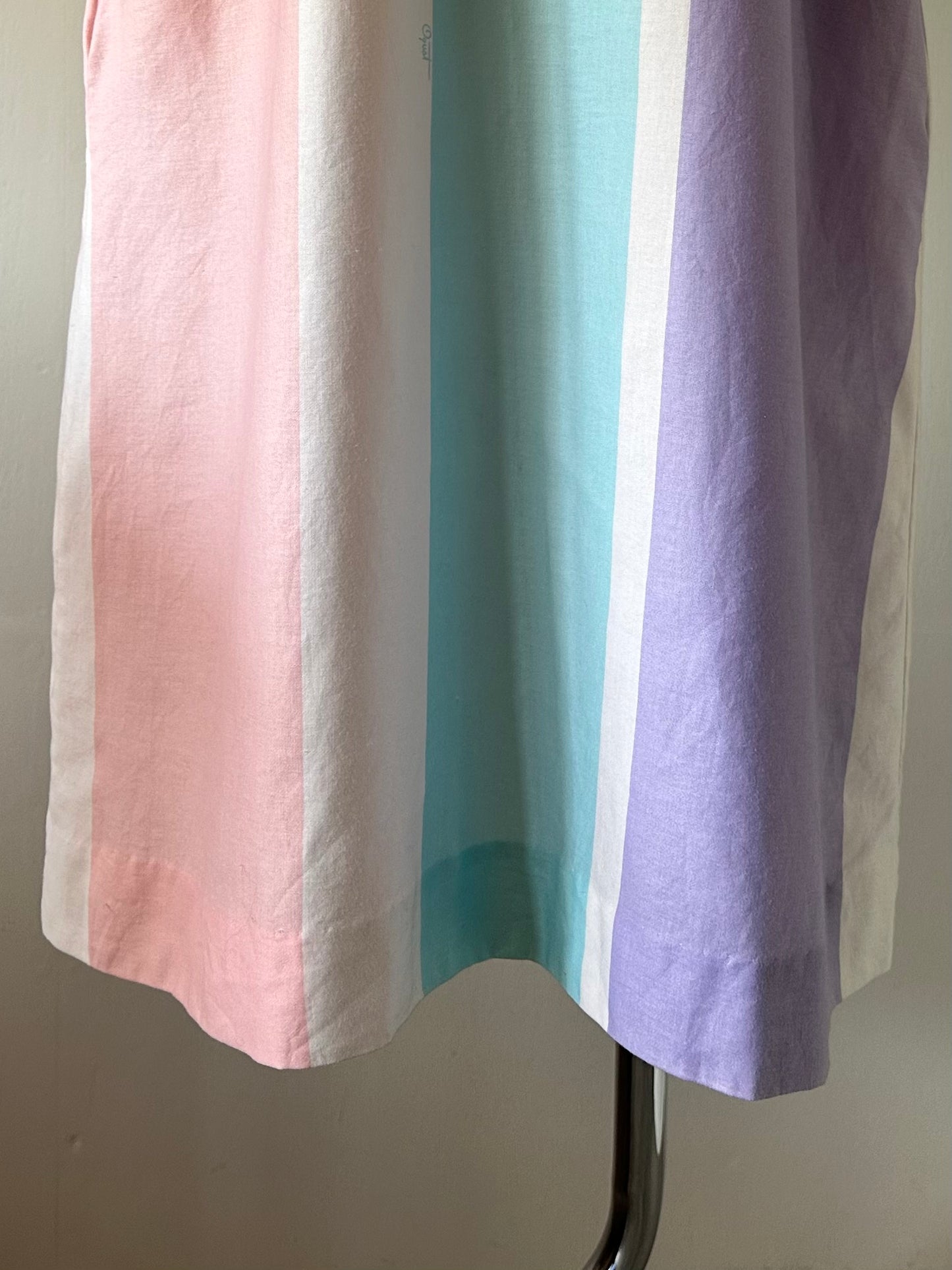multi stripe shirt dress