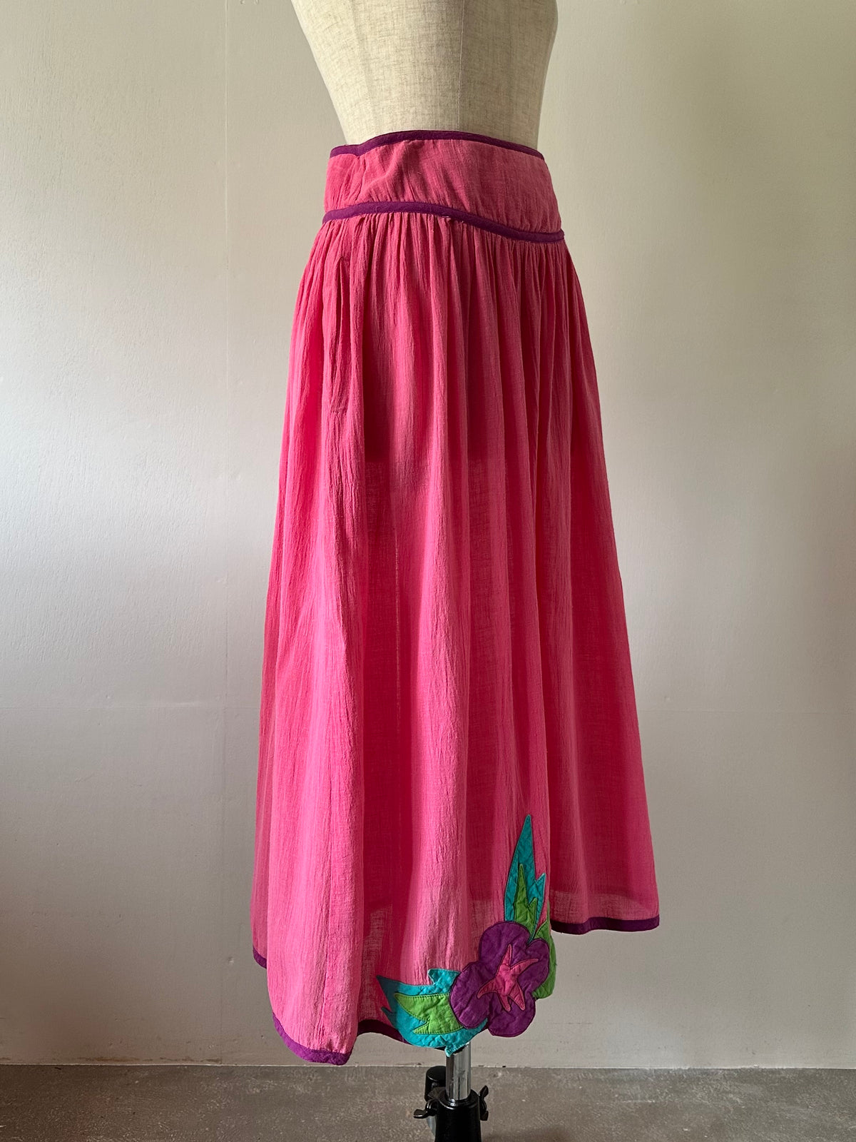 flower appliqué two-piece(set)