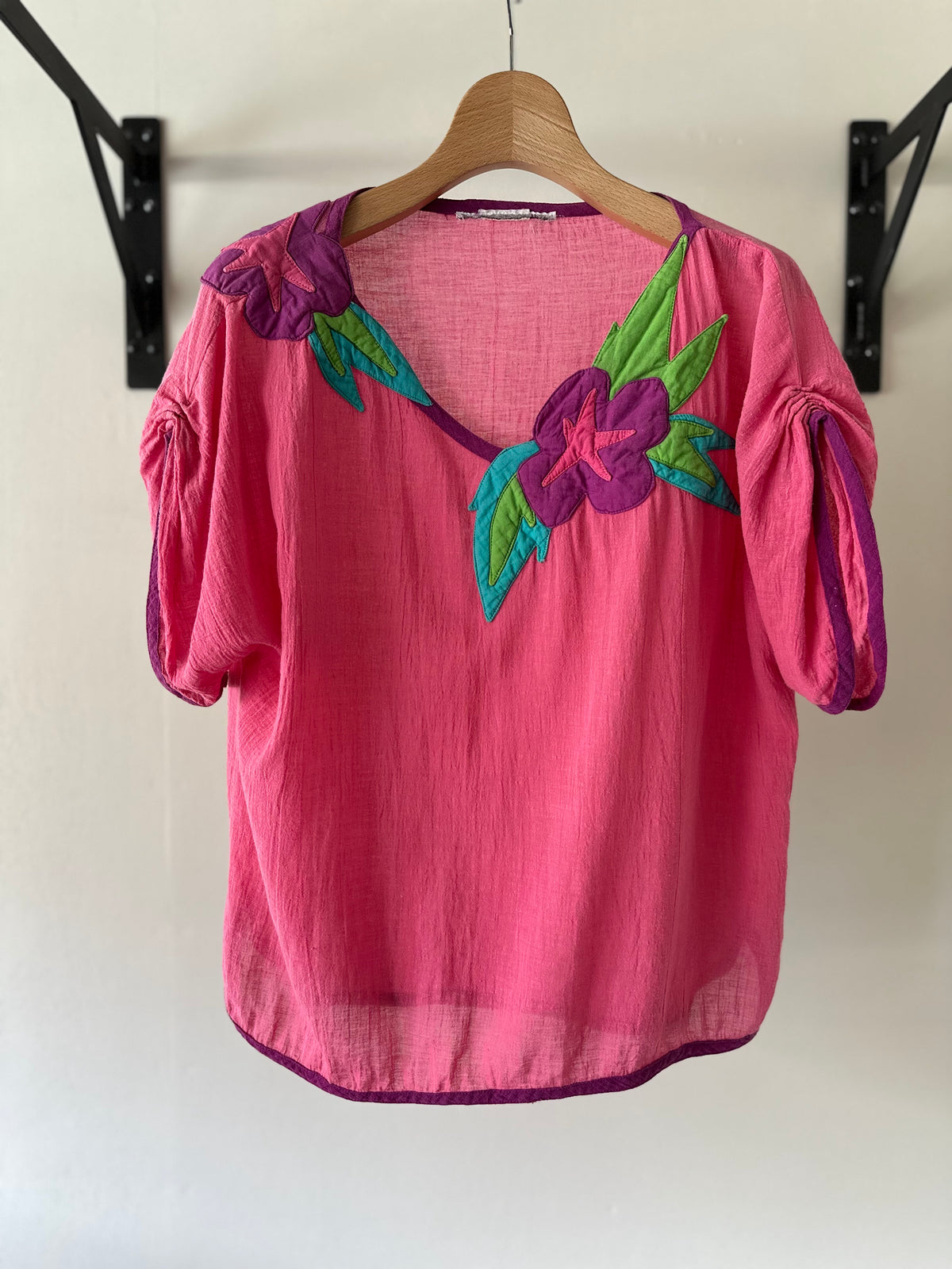 flower appliqué two-piece(set)