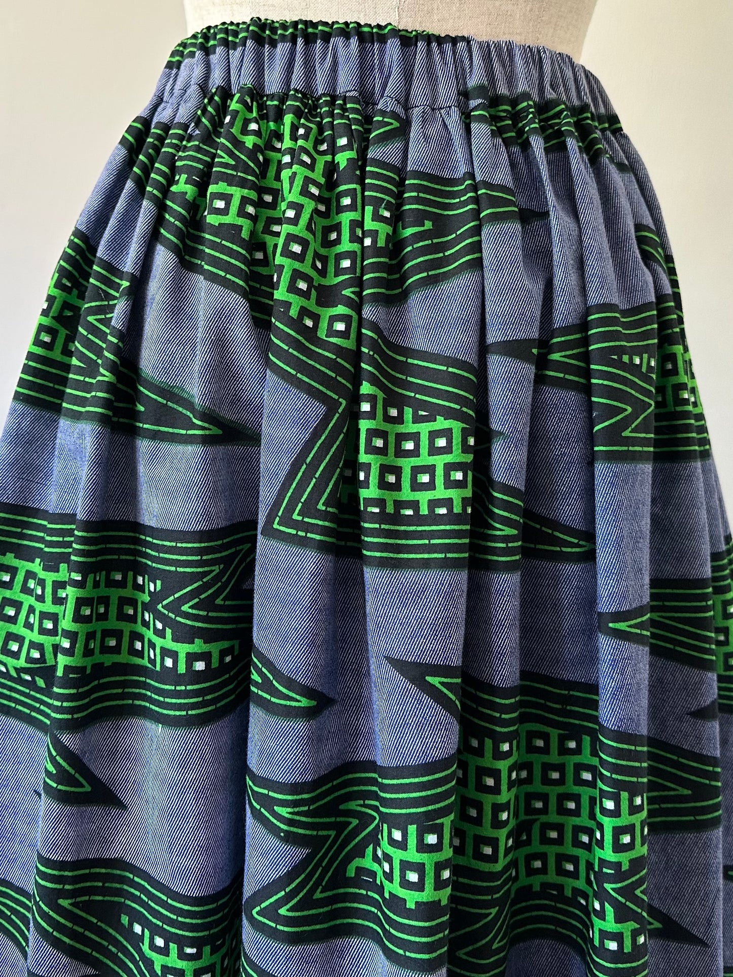 African print skirt