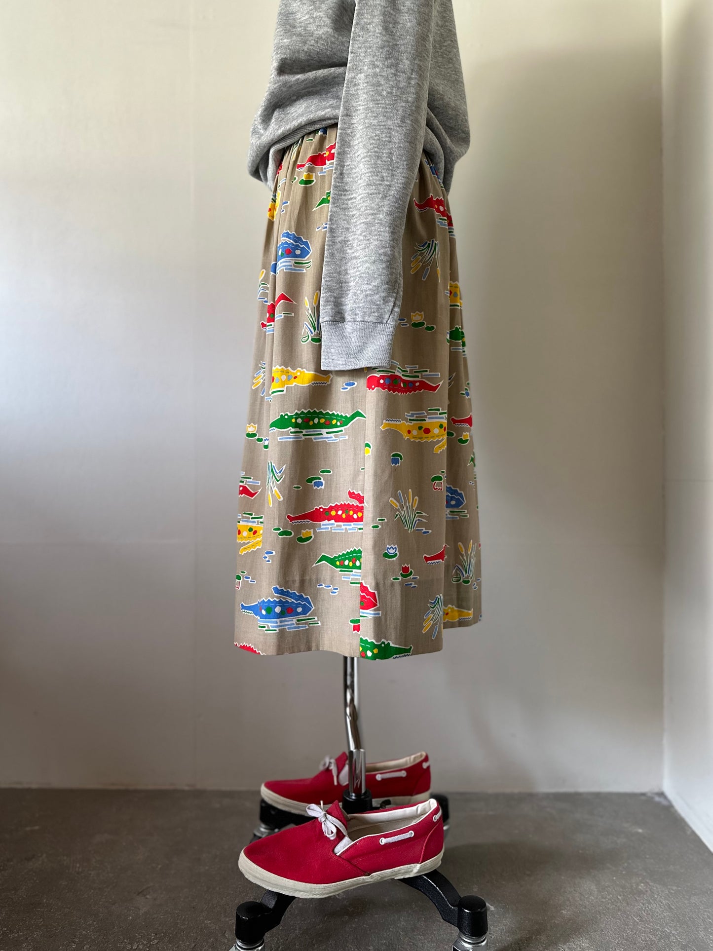 crocodile pattern skirt
