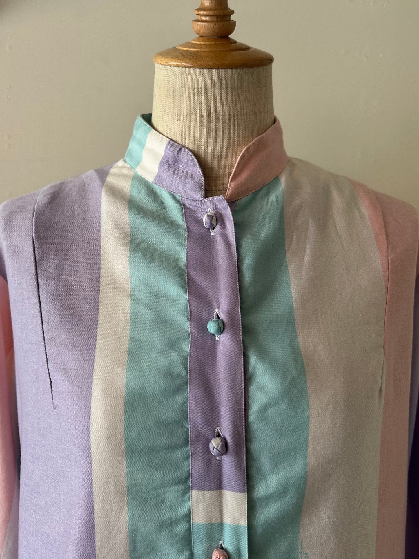 multi stripe shirt dress