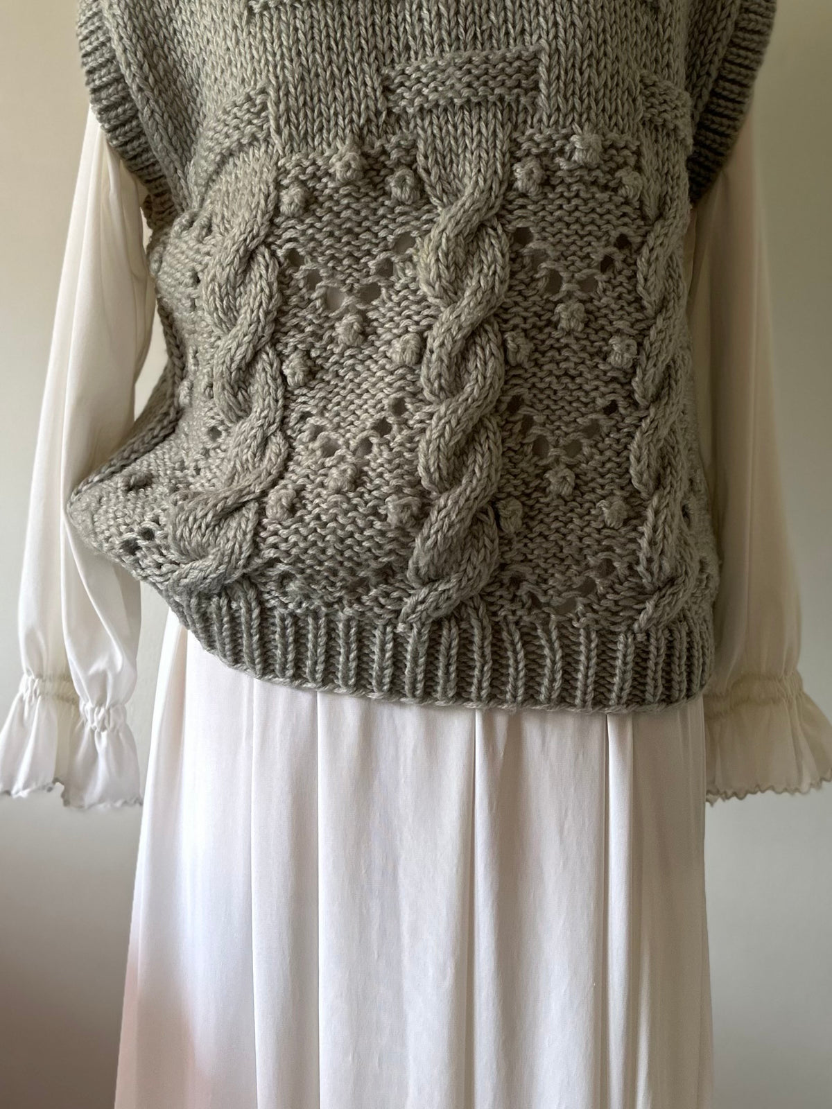 lacy knit vest