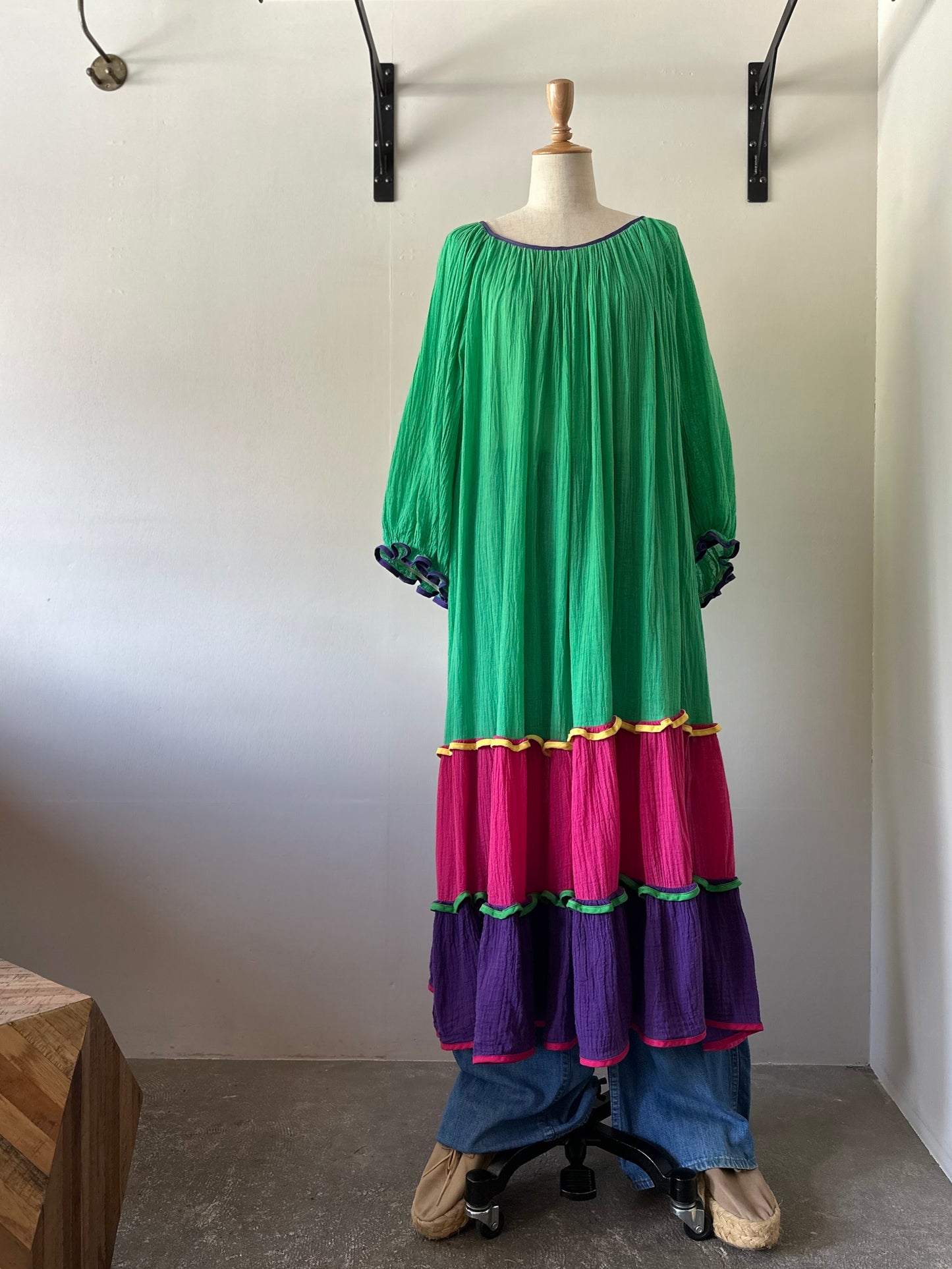 cotton tiered dress