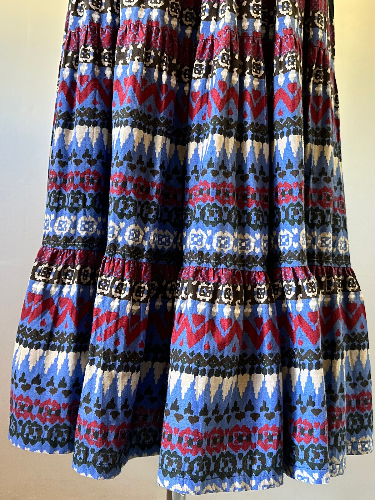 native pattern tiered skirt
