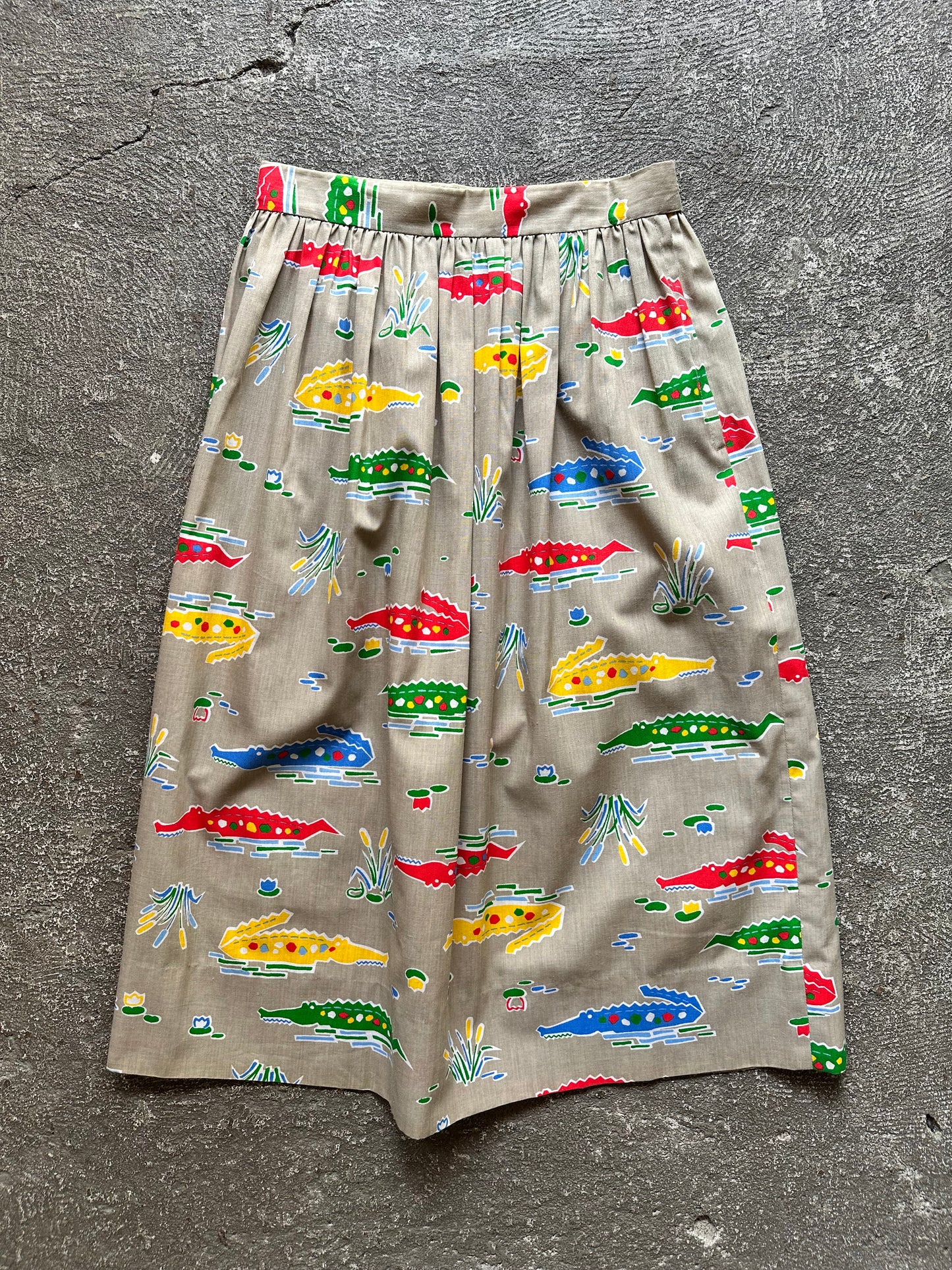 crocodile pattern skirt