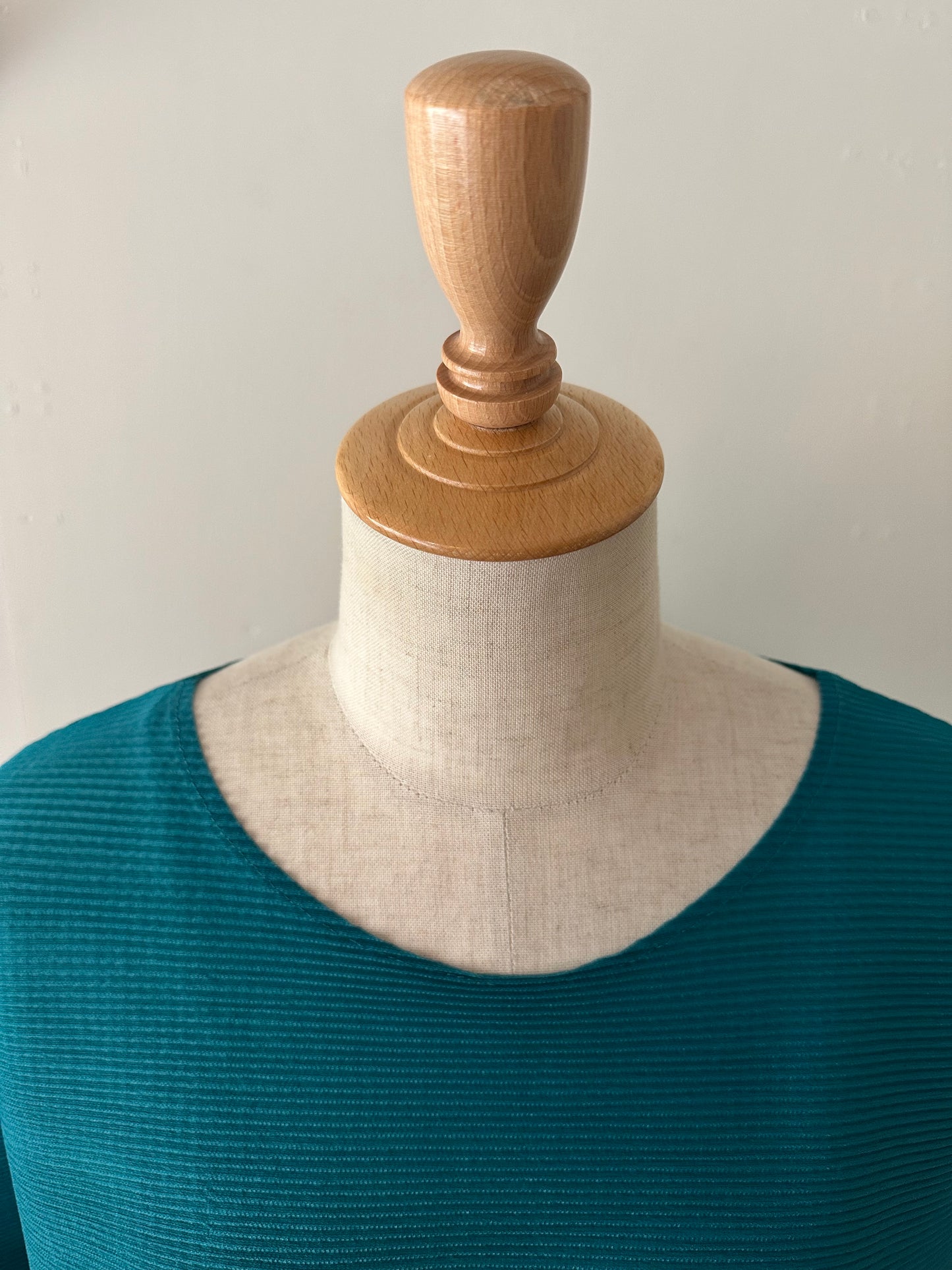color block pleats dress
