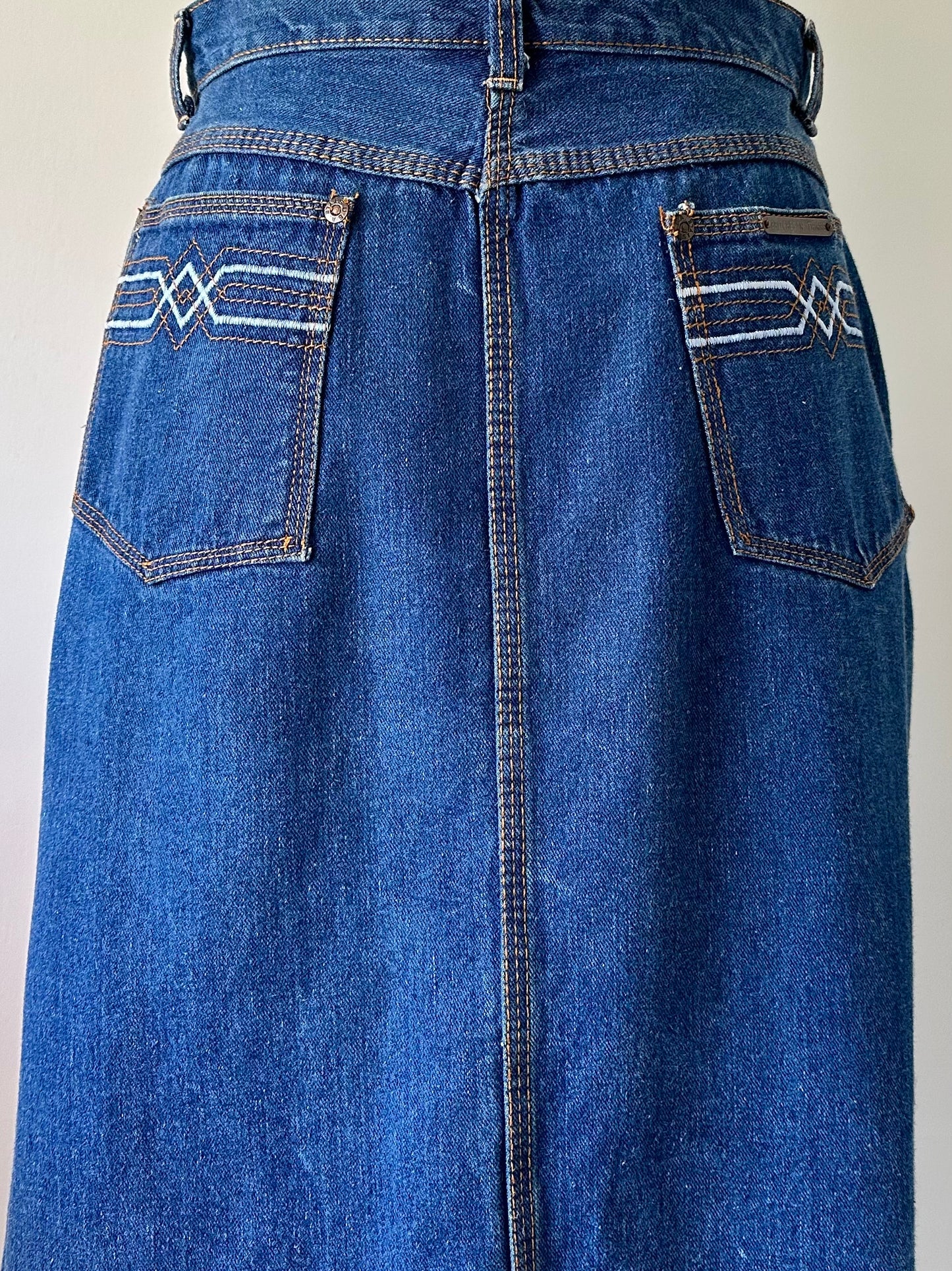 denim slit skirt