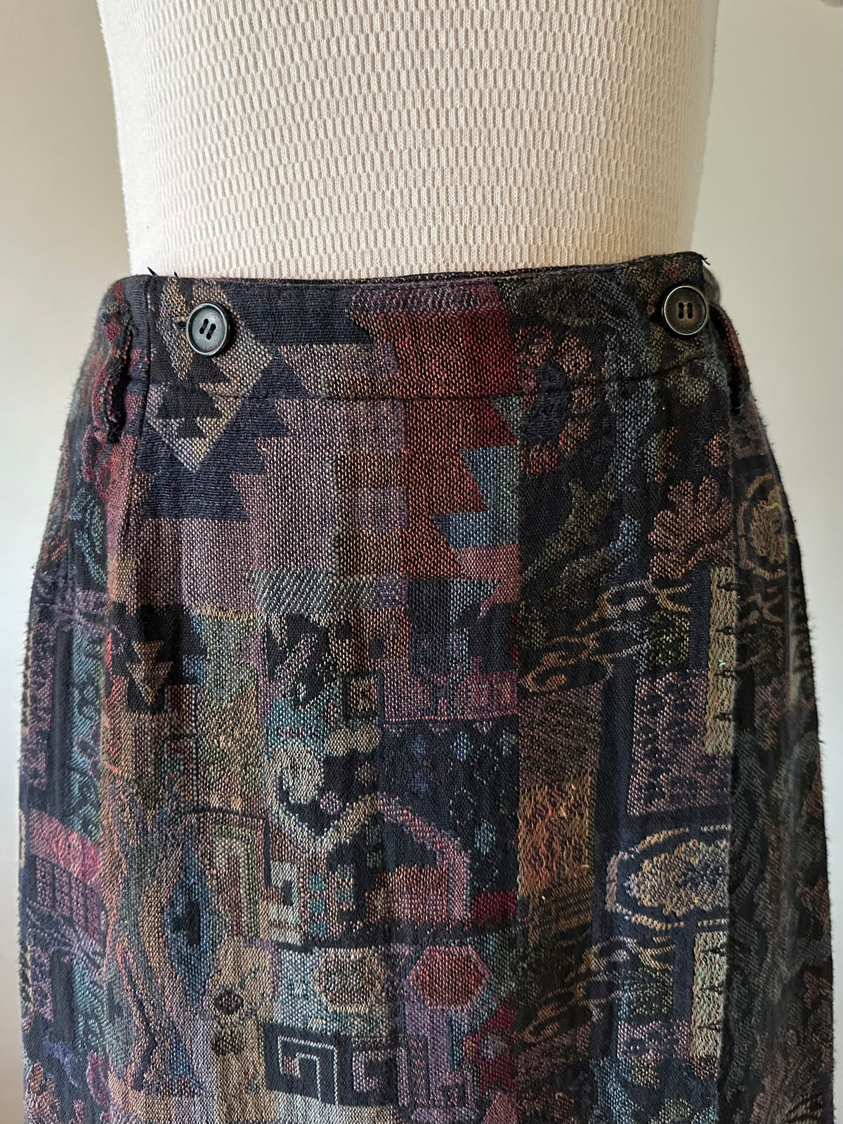 woven wrap skirt