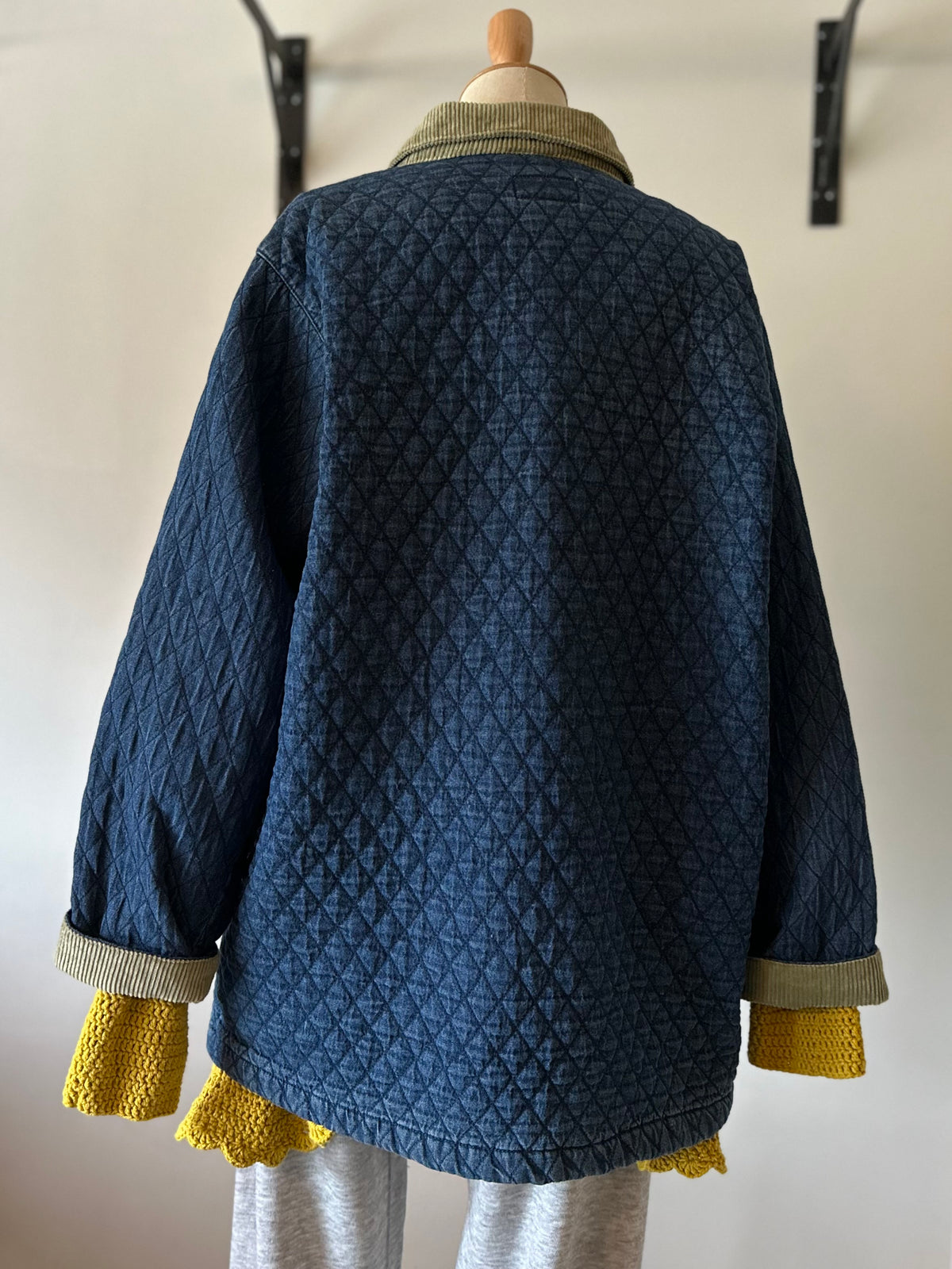 denim quilting jacket