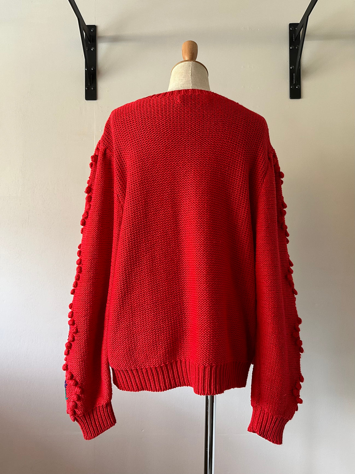 ribbon×flower knit sweater