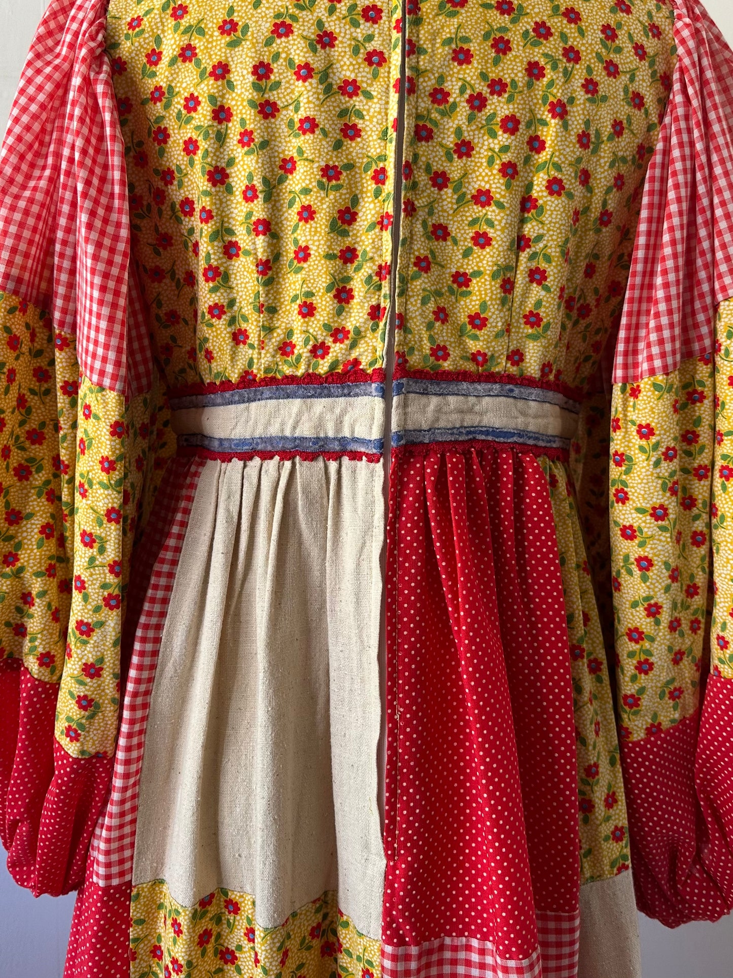 patchwork maxi dress