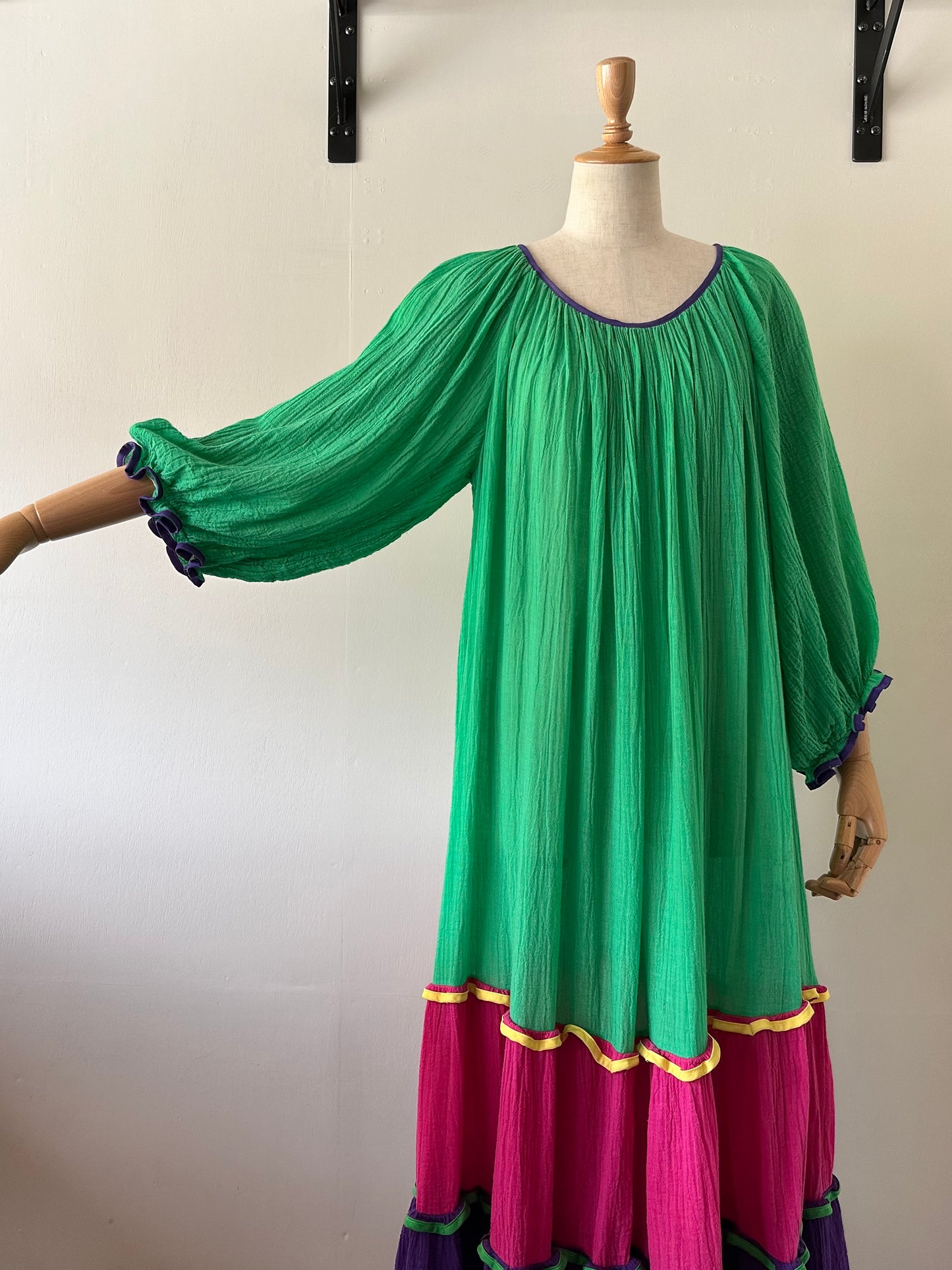 cotton tiered dress