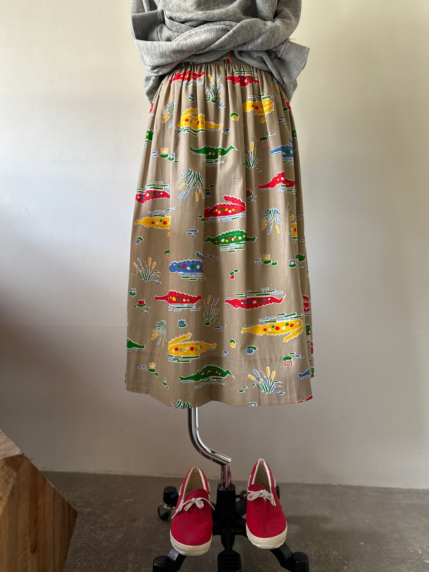 crocodile pattern skirt