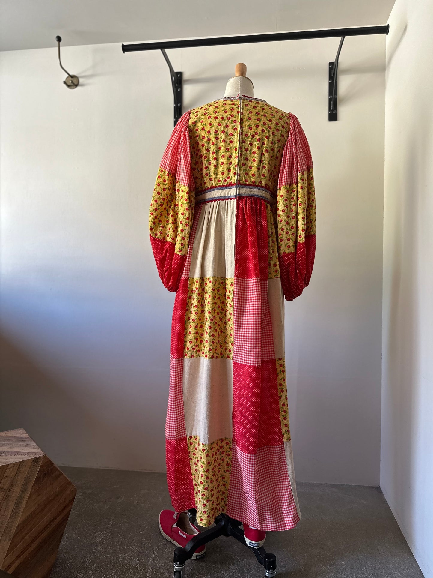 patchwork maxi dress