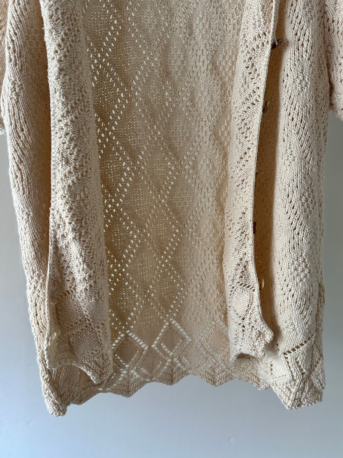 short sleeve knit cardigan