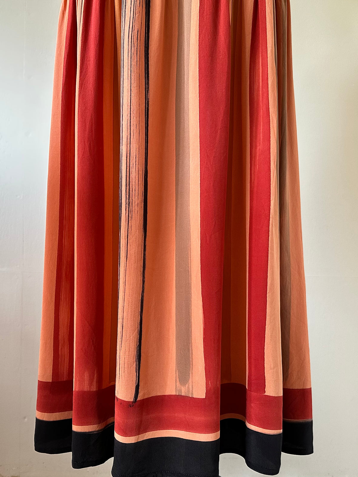 mulch stripe silk skirt