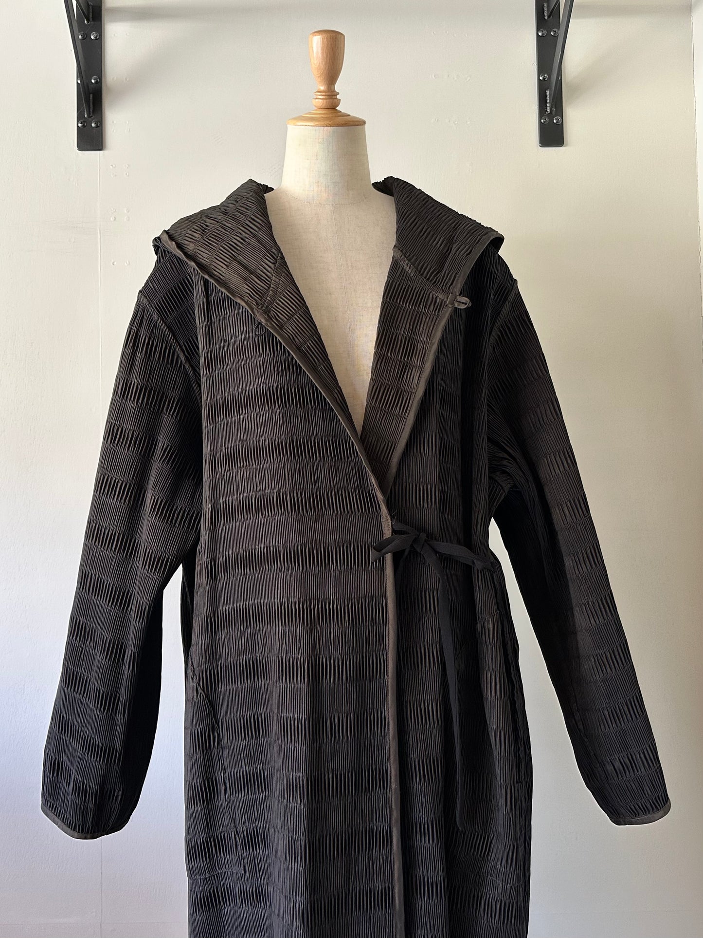 reversible pleats coat