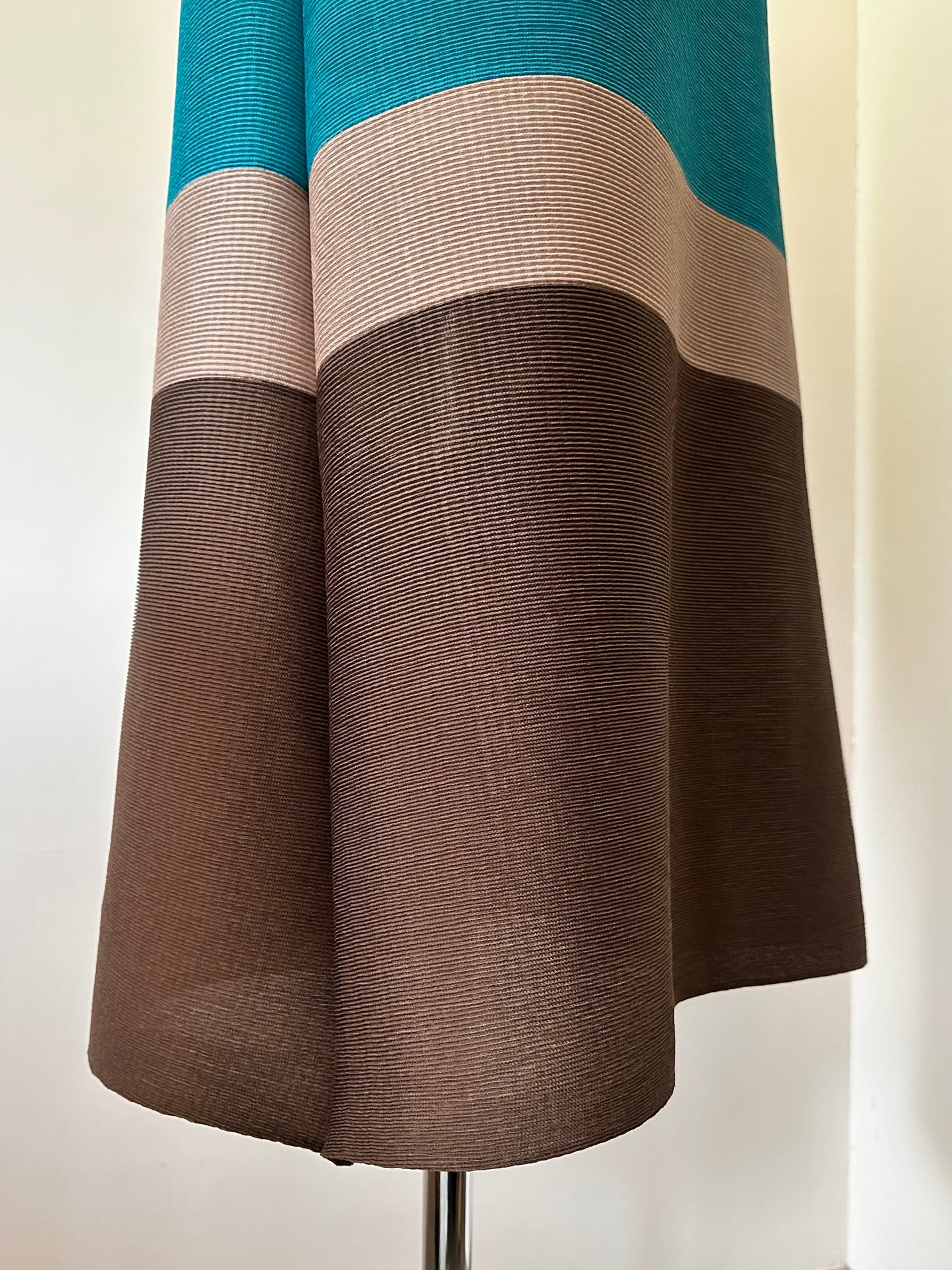 color block pleats dress