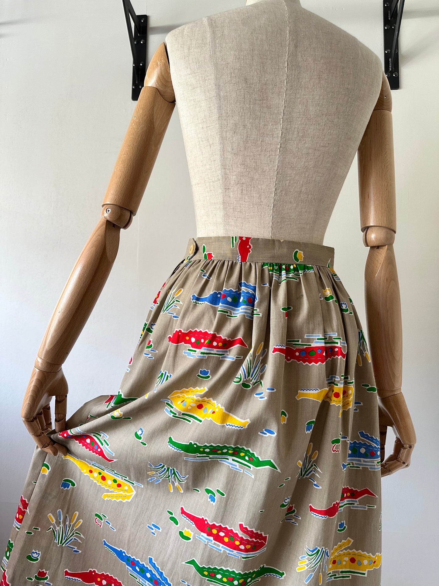 crocodile pattern skirt