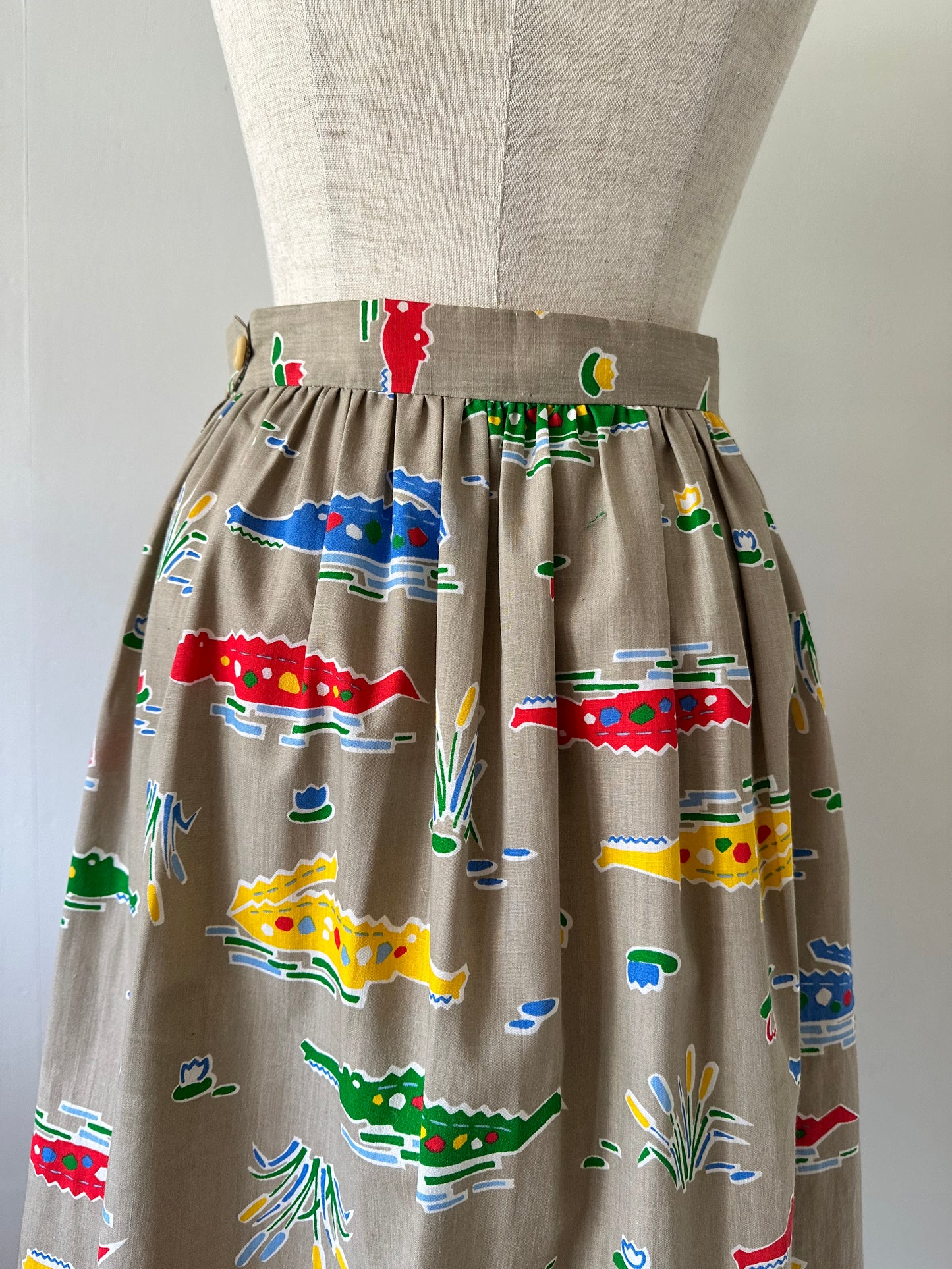 crocodile pattern skirt