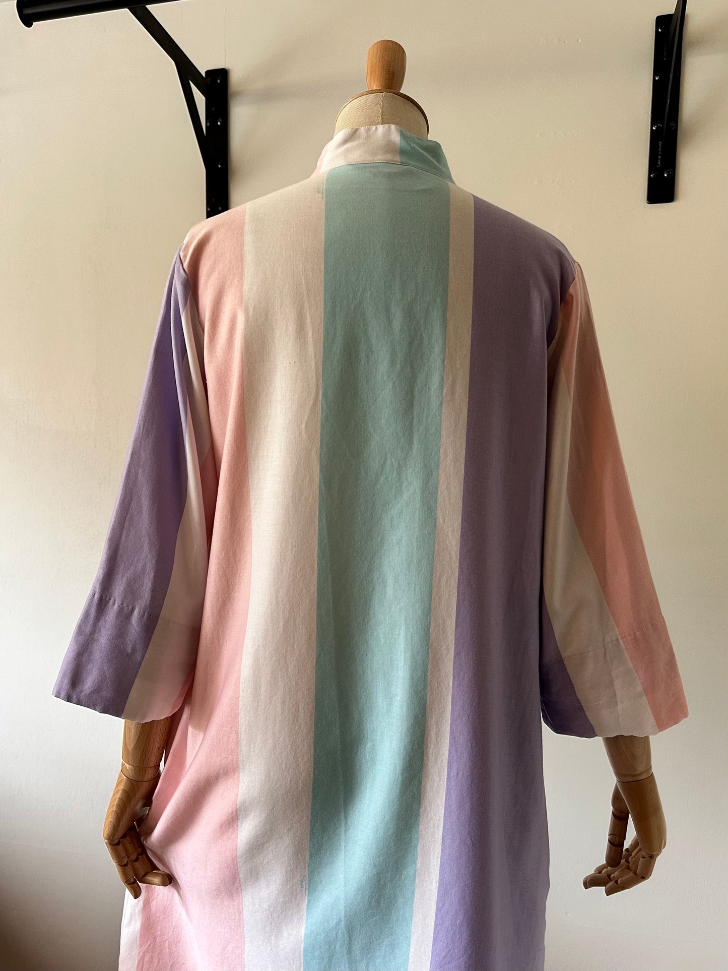 multi stripe shirt dress
