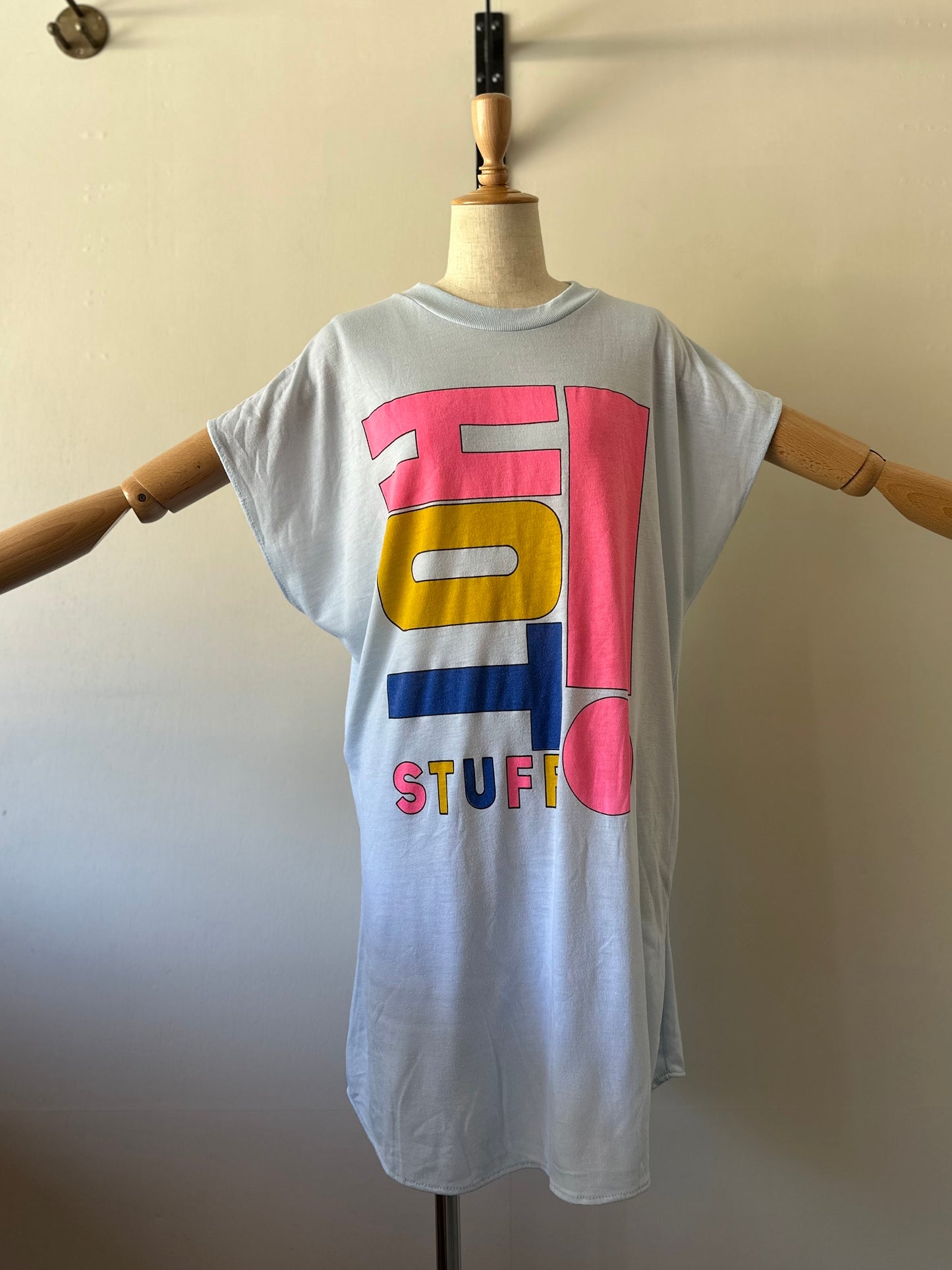 sleeveless print T-shirt