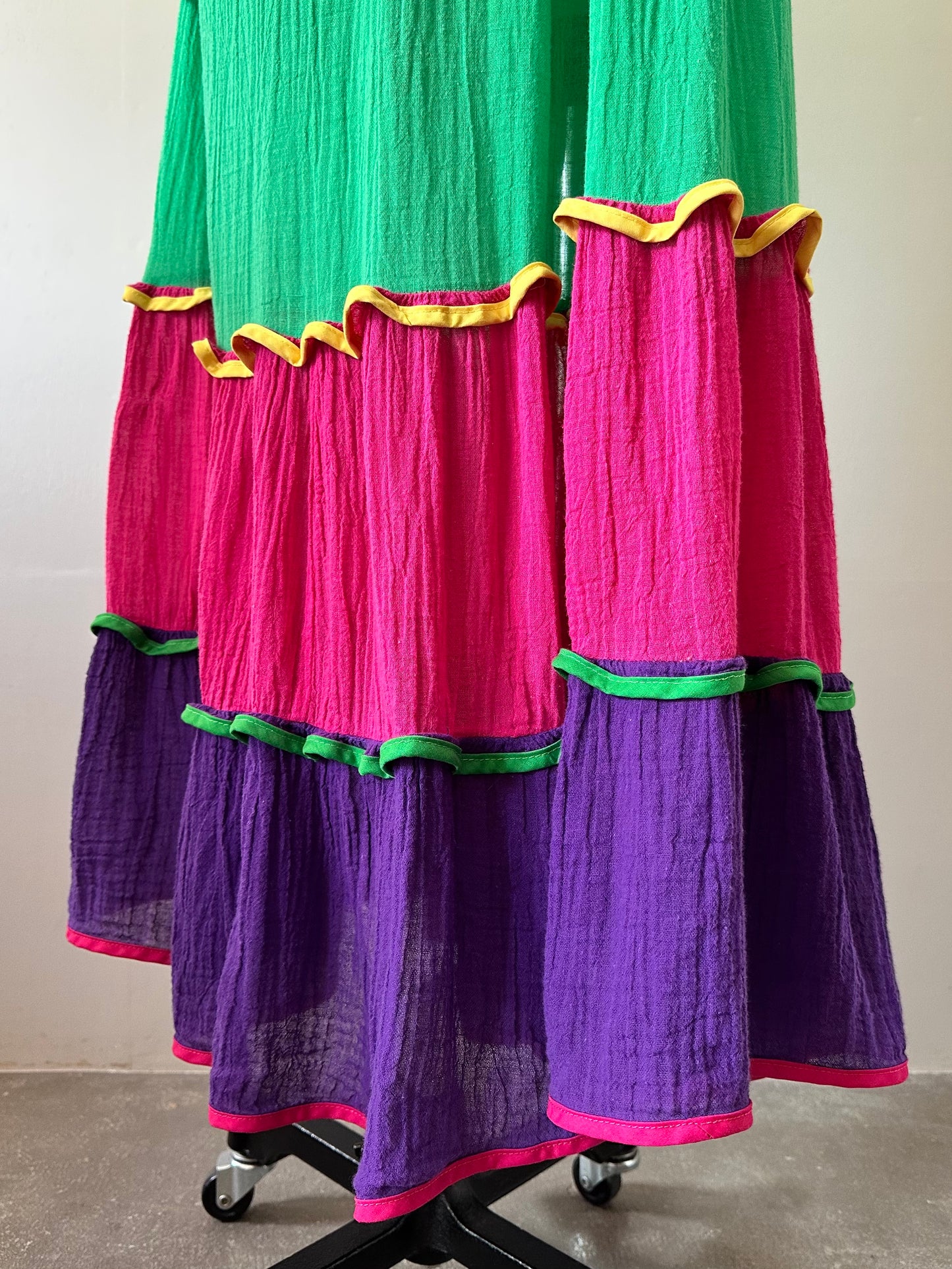 cotton tiered dress